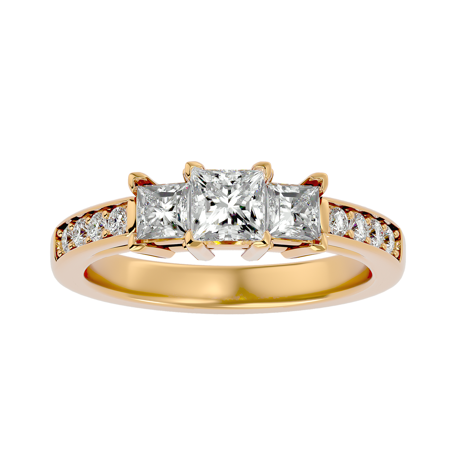 Violetta Signature Three Stone Diamond Ring