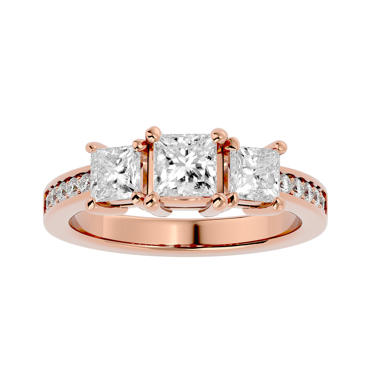 Virginia Classic Three Stone Diamond Ring