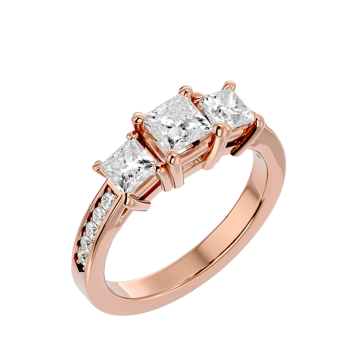 Virginia Classic Three Stone Diamond Ring