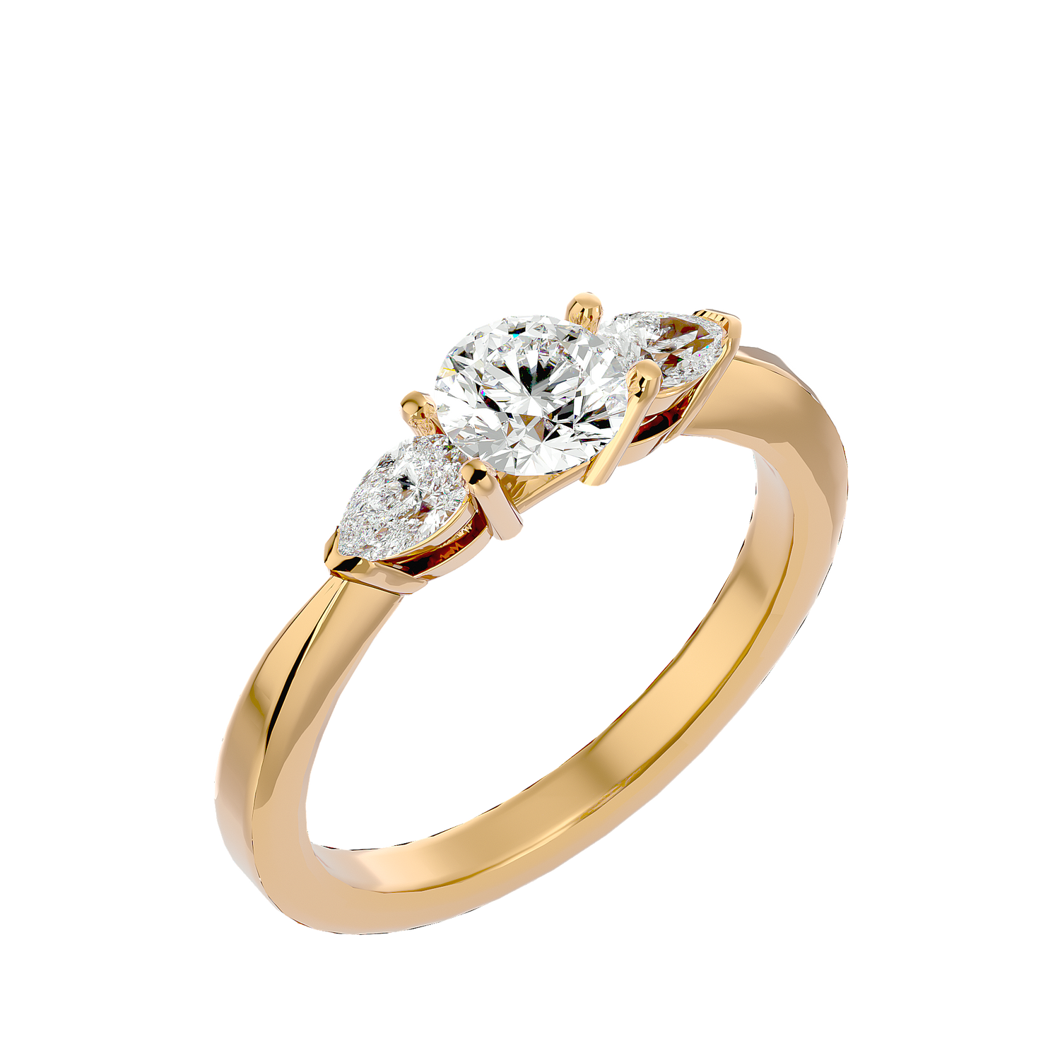 Amelia Classic Three Stone Diamond Ring