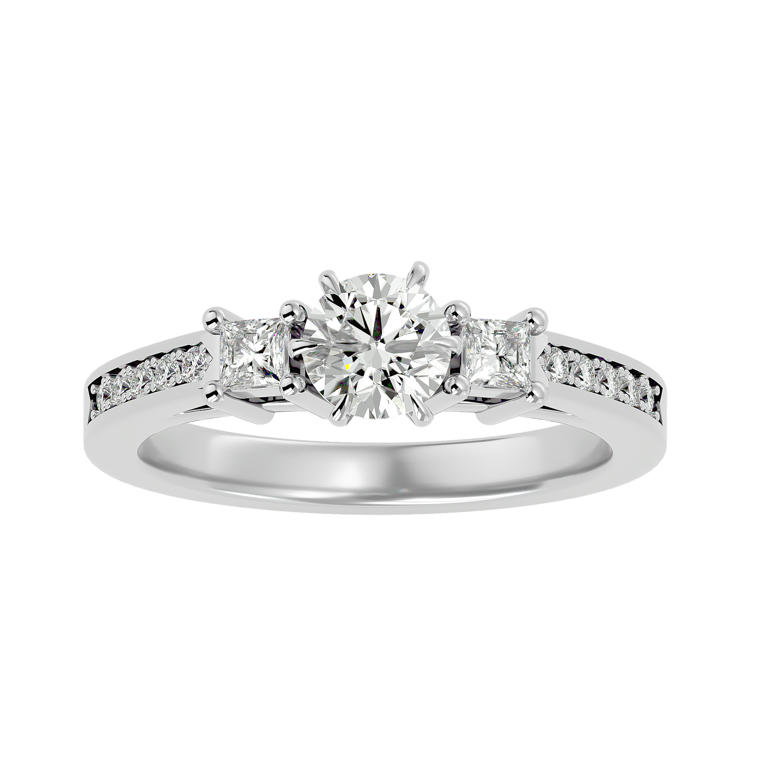 Harper Elegant Three Stone Diamond Ring
