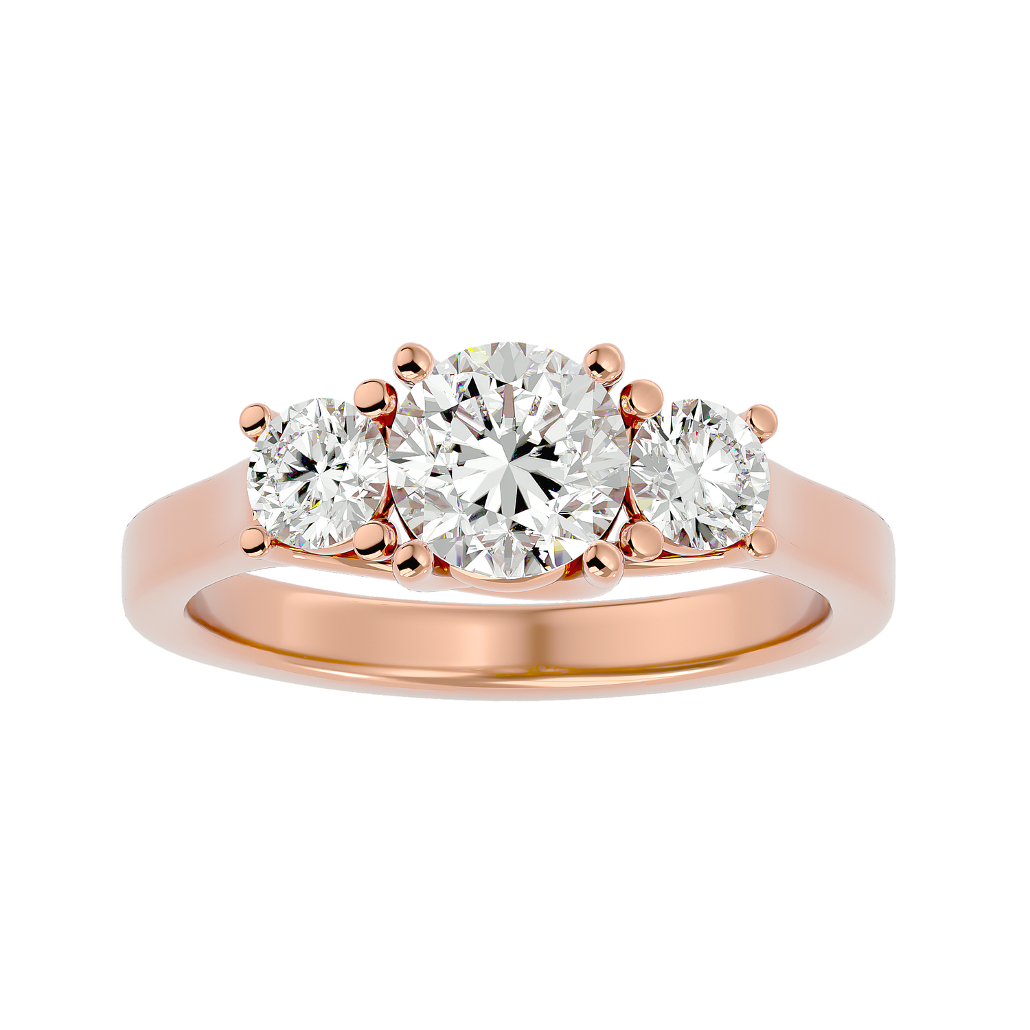 Emily Classic Three Stone Diamond Ring