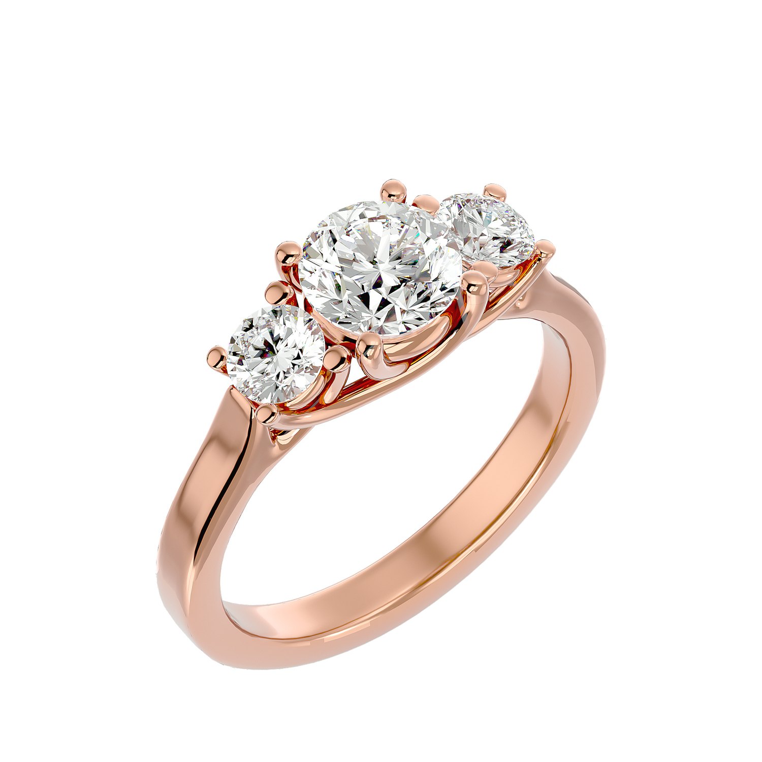 Emily Classic Three Stone Diamond Ring