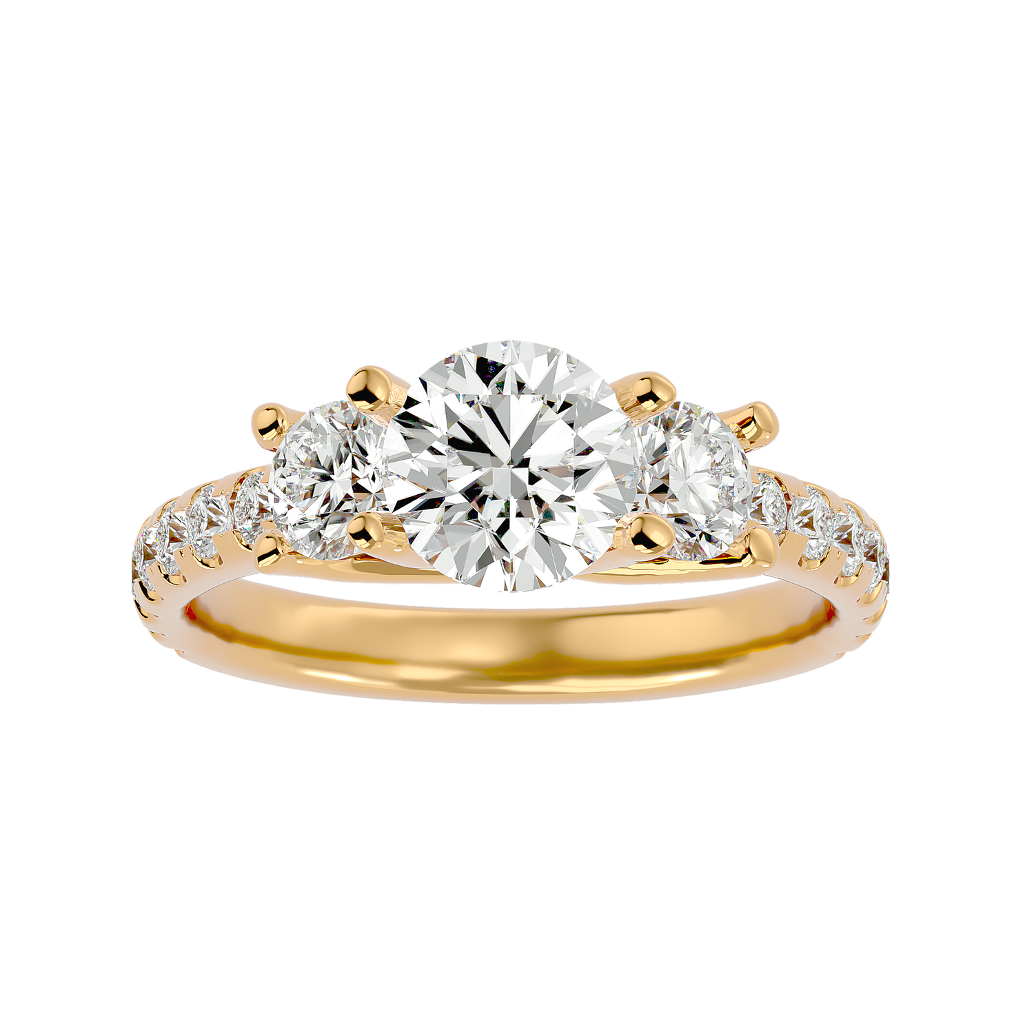 Madison Timeless Three Stone Diamond Ring