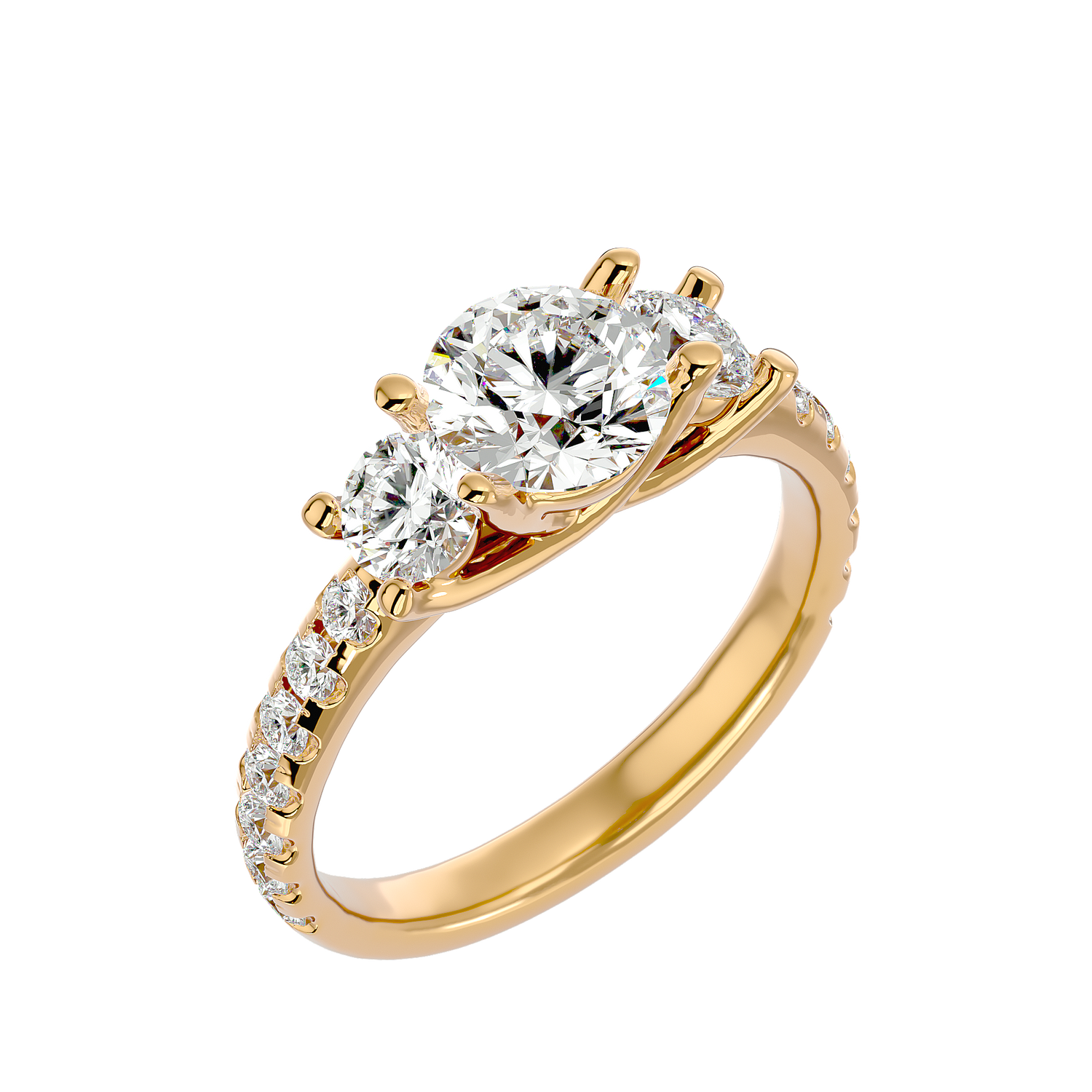 Madison Timeless Three Stone Diamond Ring