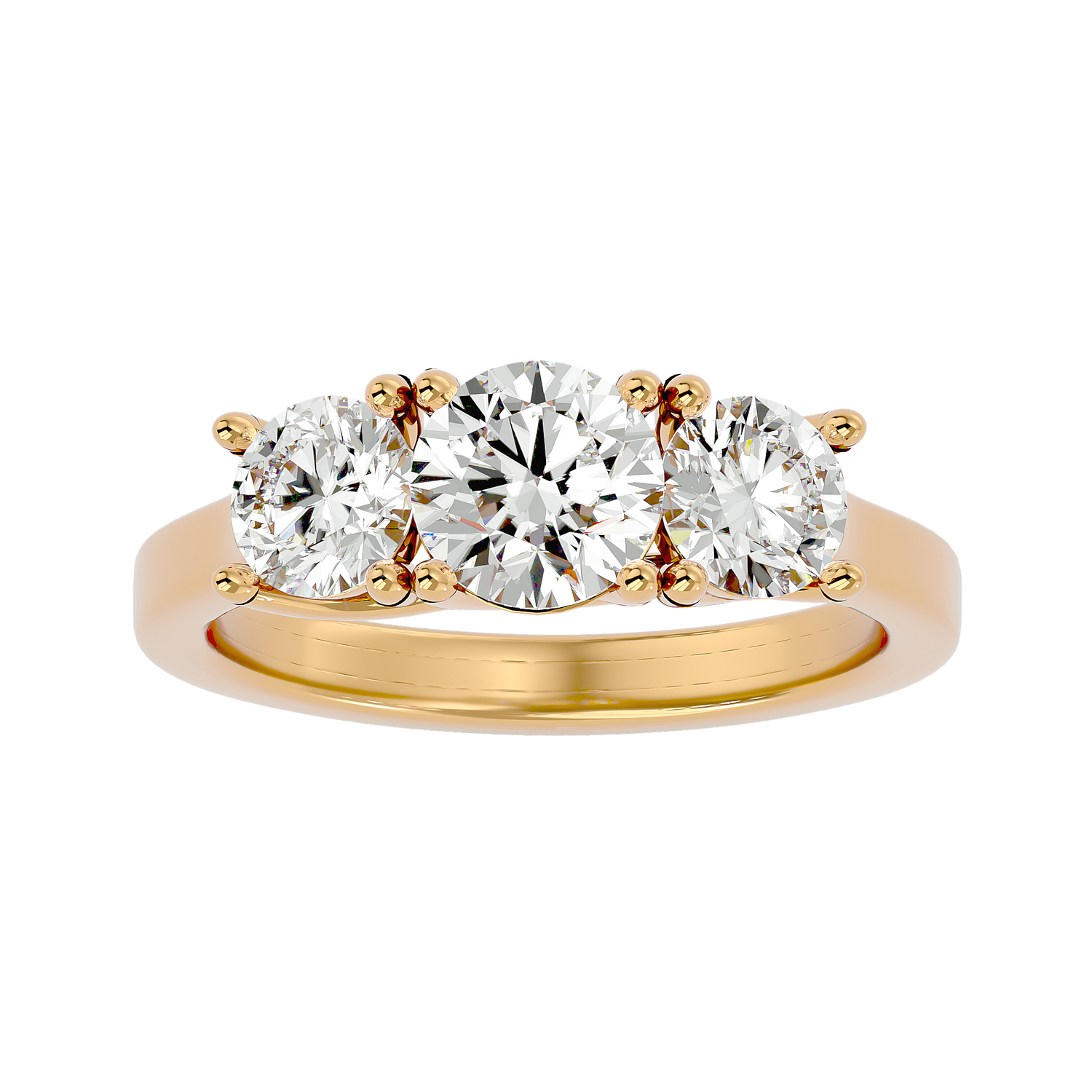 Riley Elegant Three Stone Diamond Ring