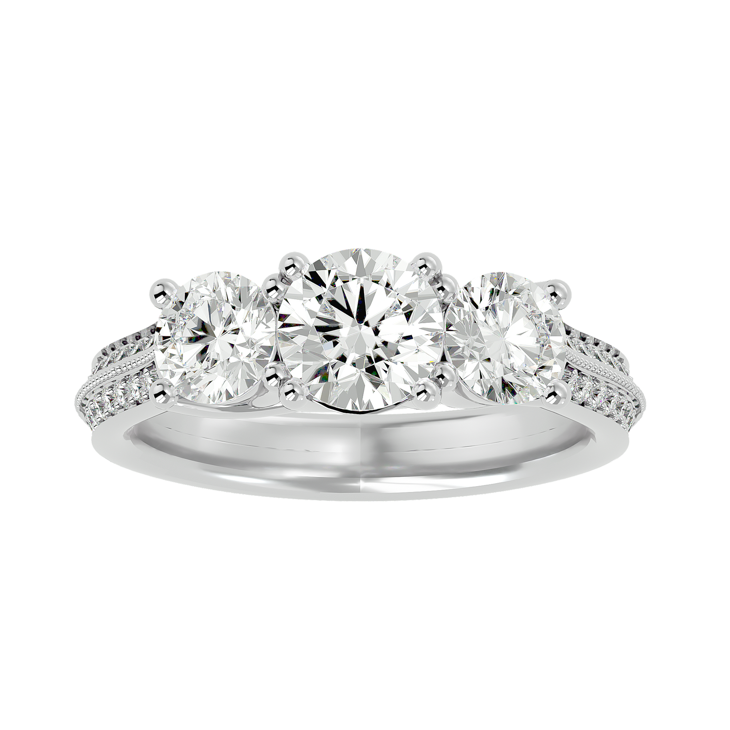 Hannah Timeless Three Stone Diamond Ring