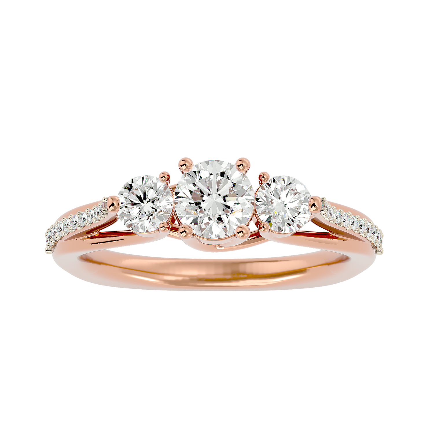 Hazel Classic Three Stone Diamond Ring
