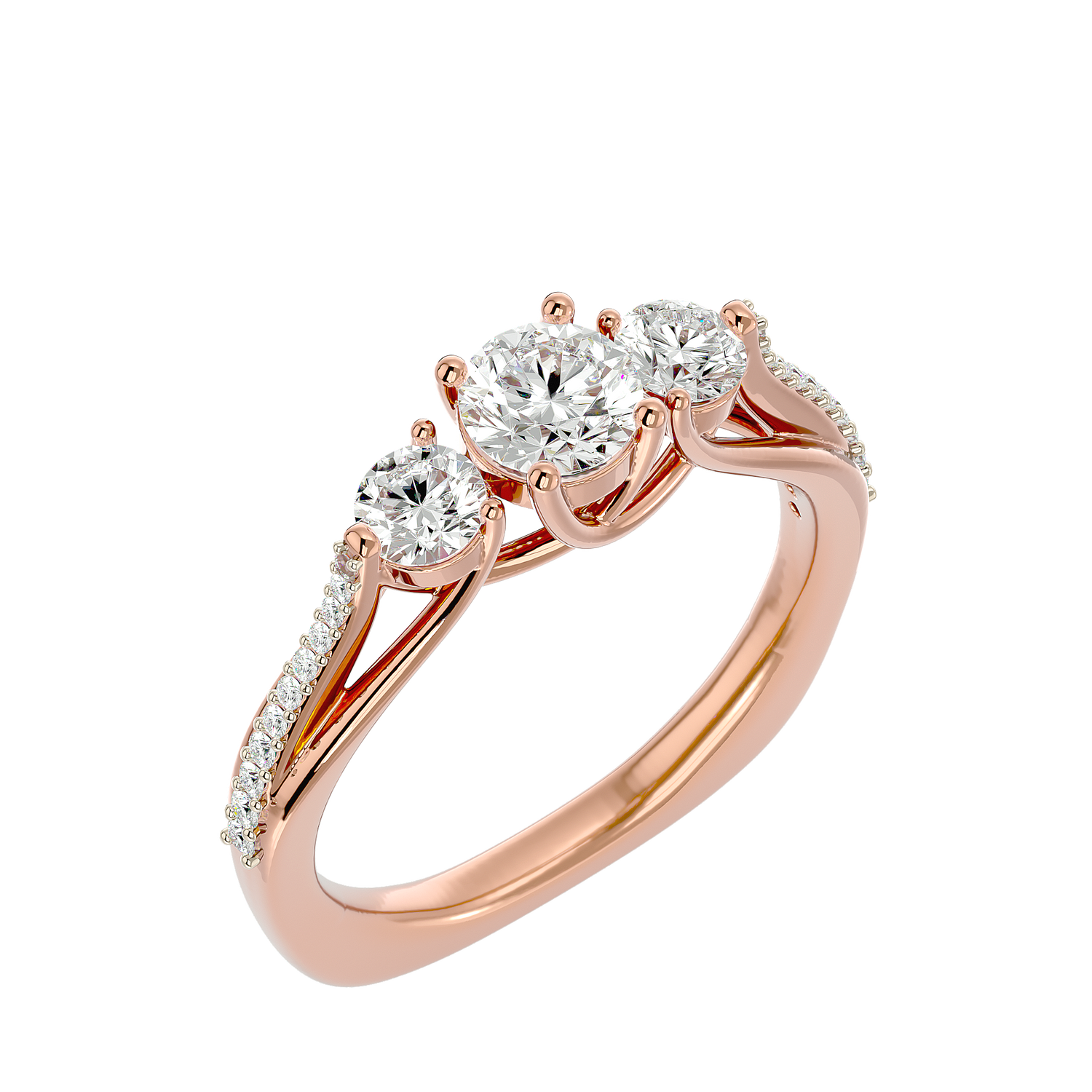 Hazel Classic Three Stone Diamond Ring