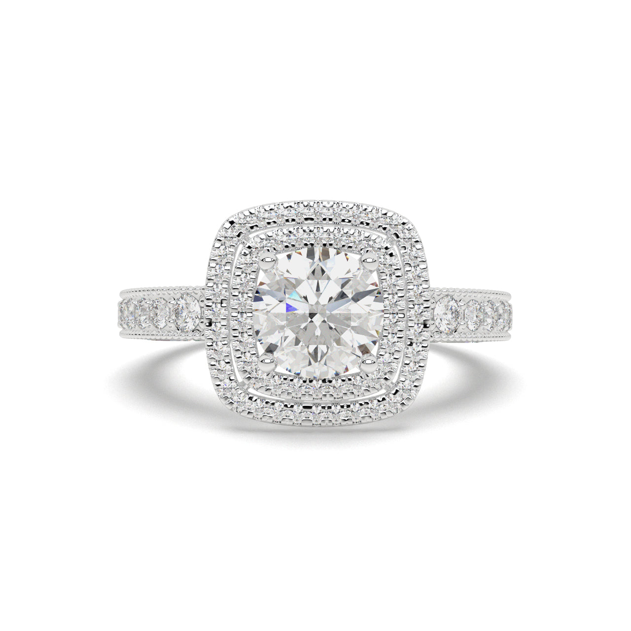 Regal Double Halo Ring