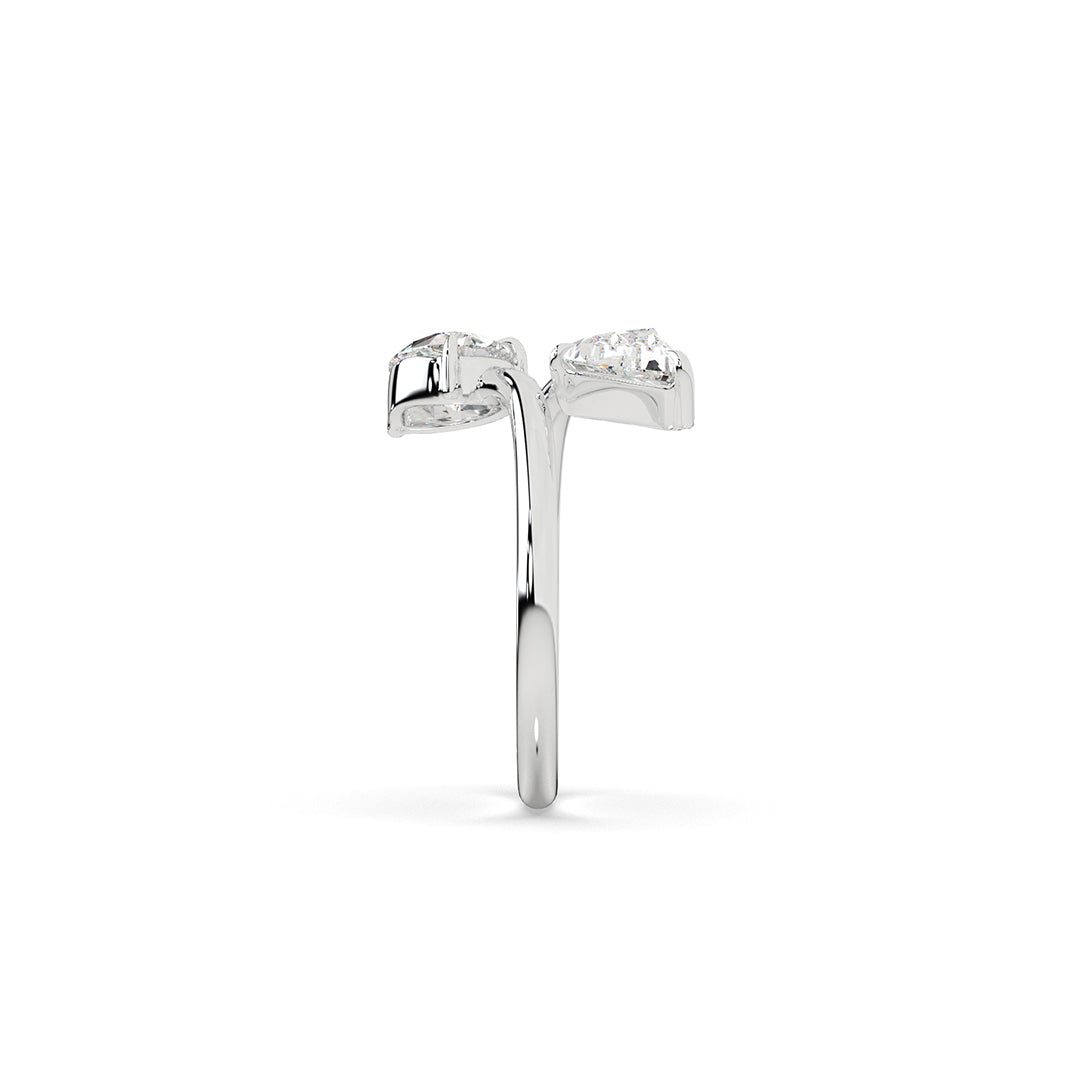 Polaris Duo Ring with Trillion & Pear Cuts