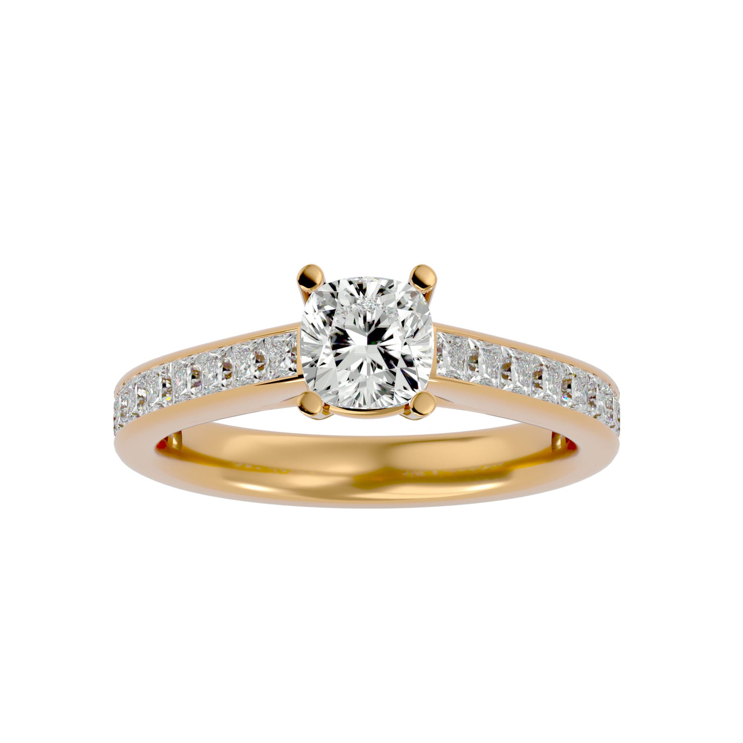 Halle Cushion Solitaire Ring