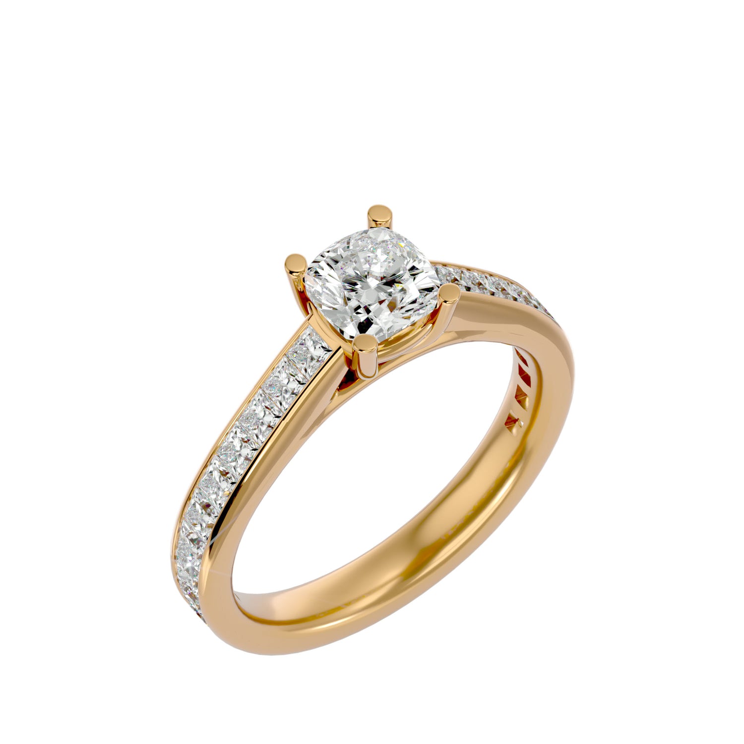 Halle Cushion Solitaire Ring