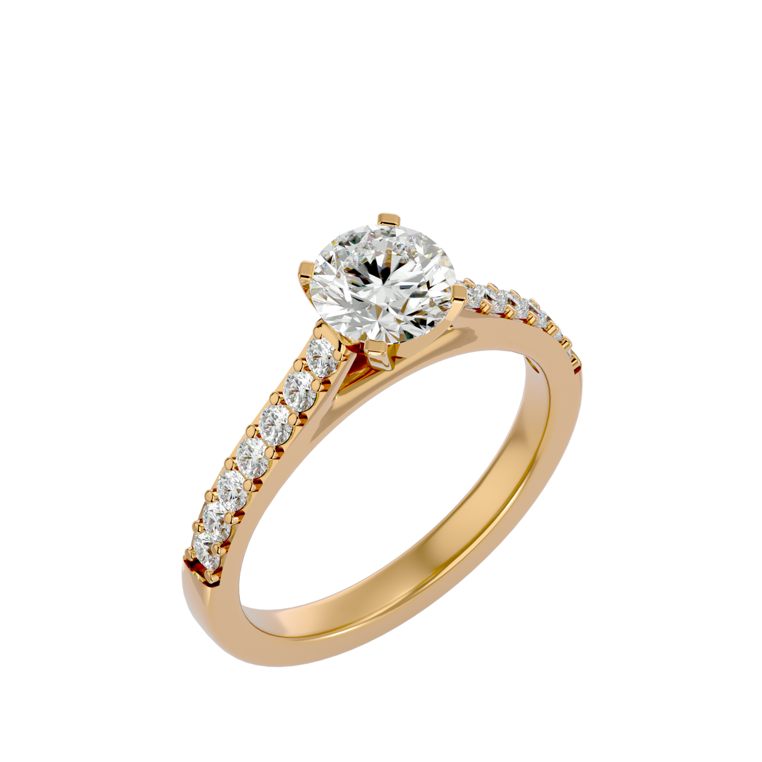 August Round Solitaire Ring