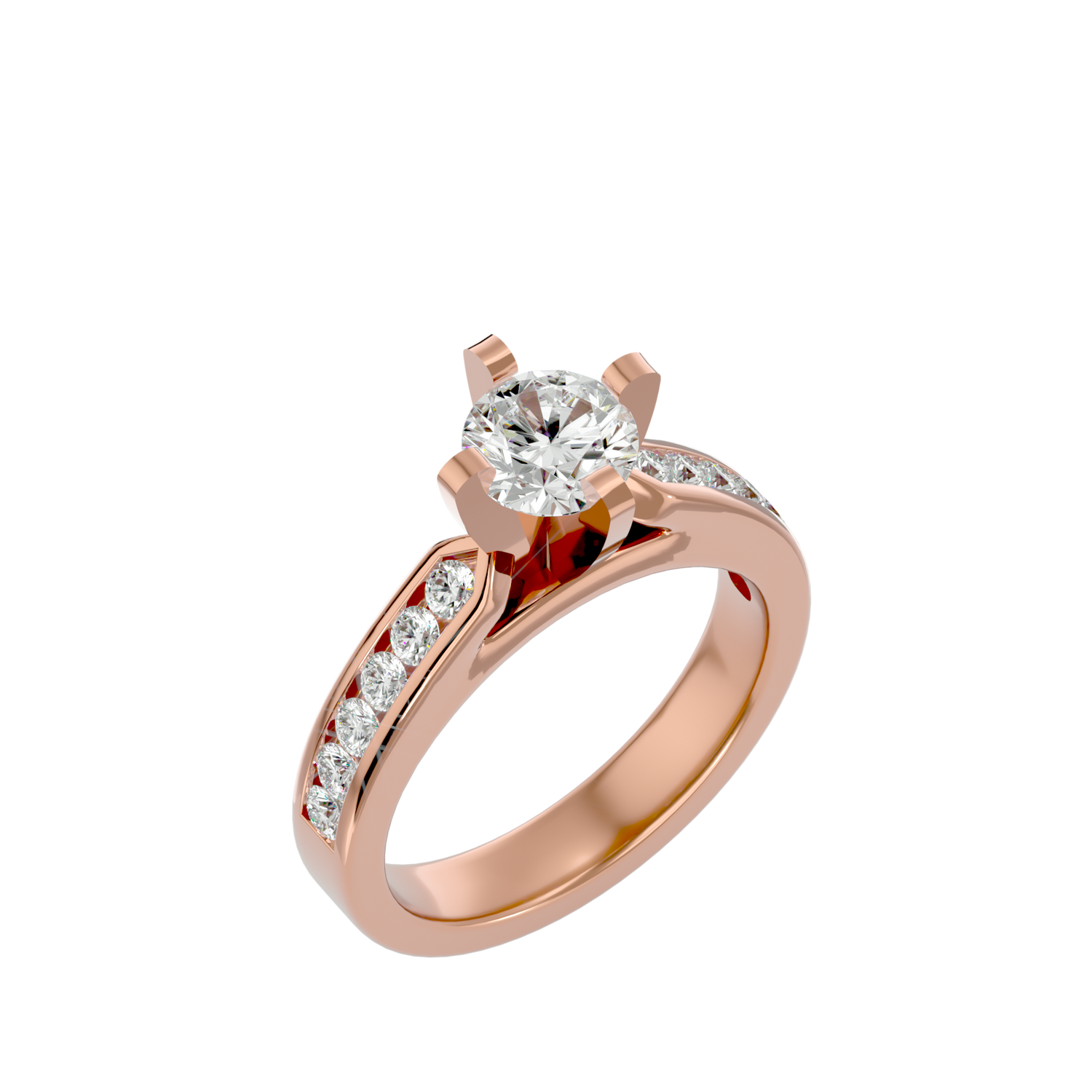 Jazlynn Round Solitaire Ring