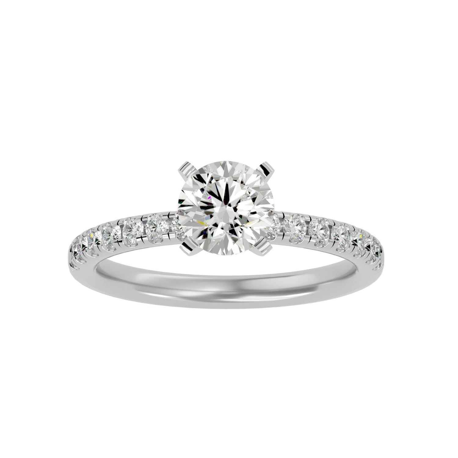 Dulce Round Solitaire Ring