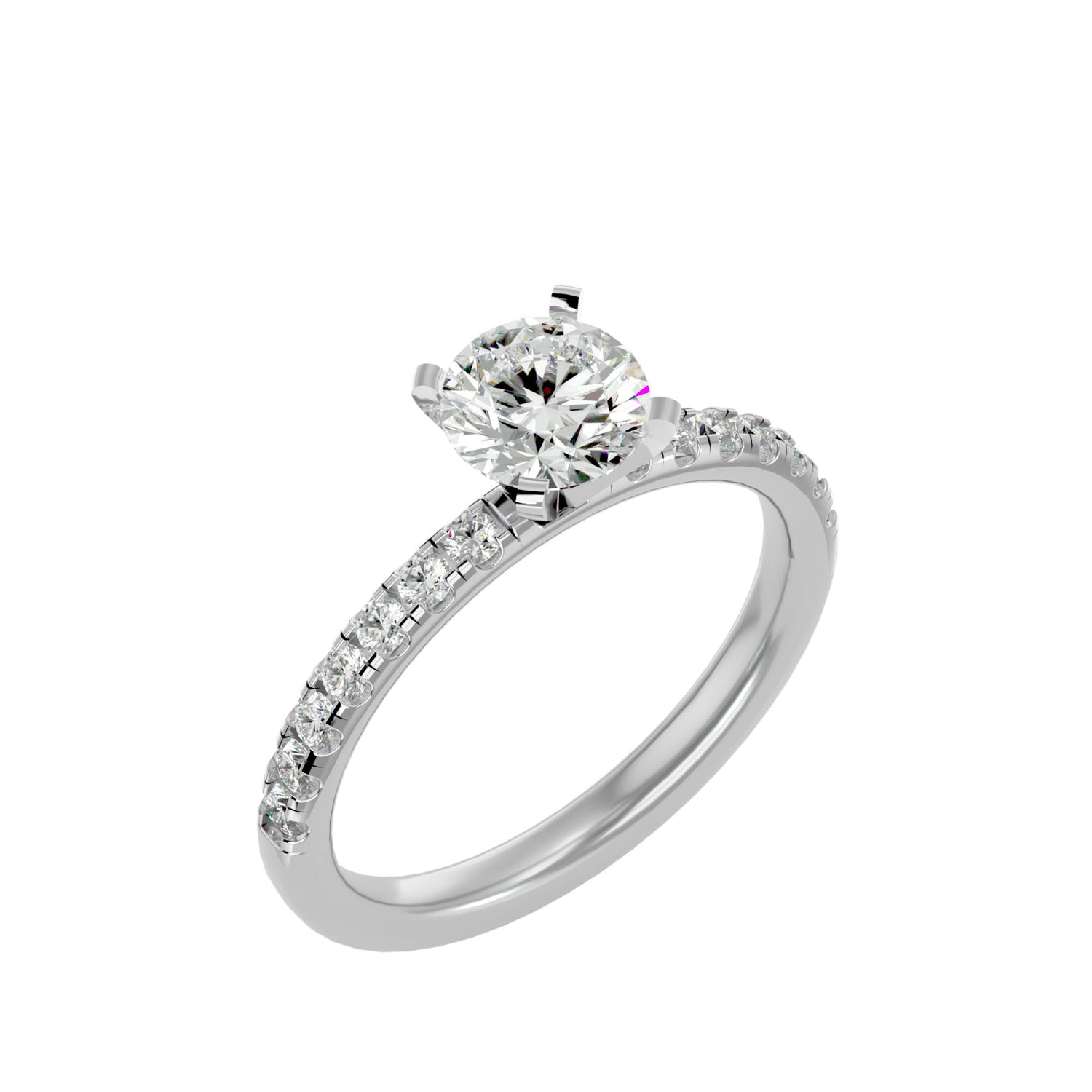 Dulce Round Solitaire Ring
