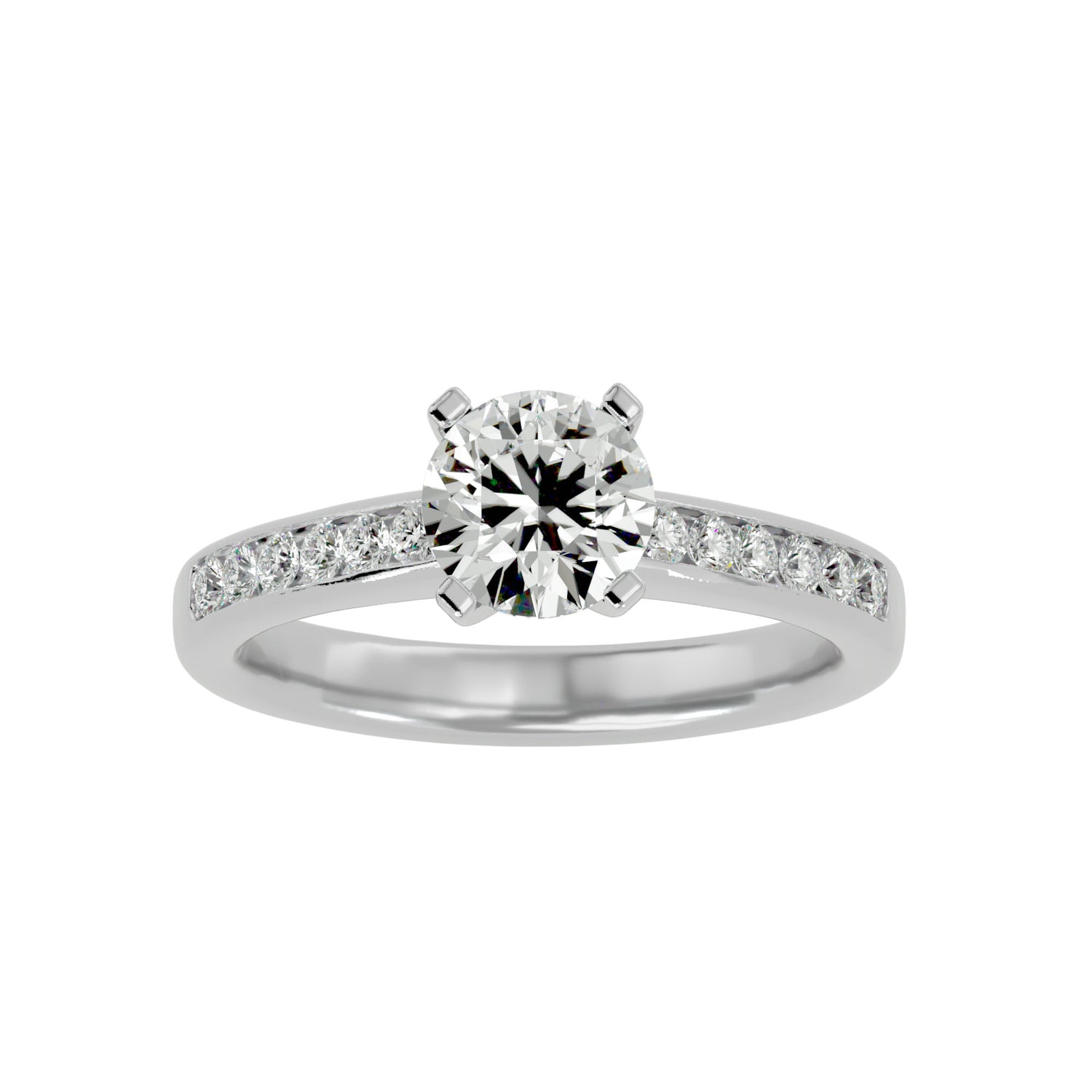Perla Round Solitaire Ring