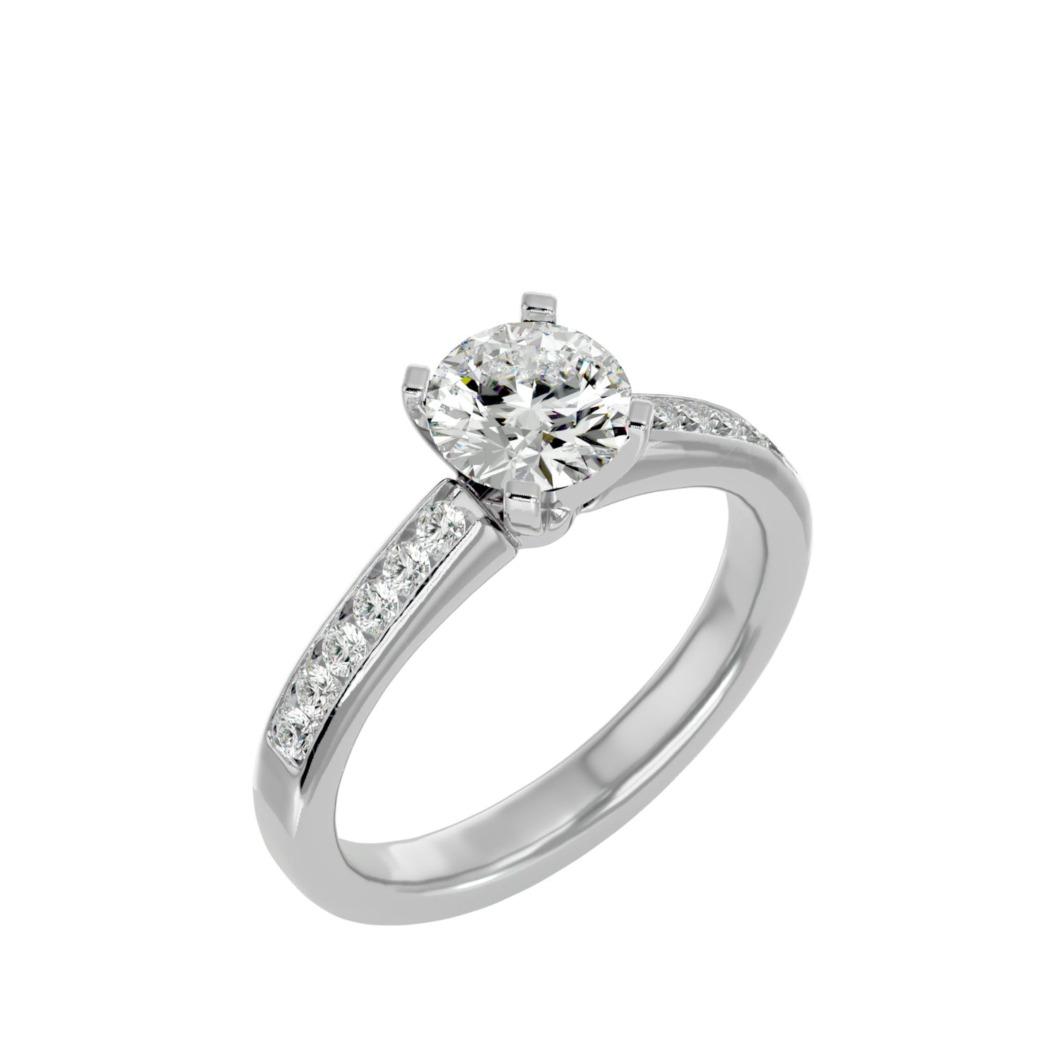 Perla Round Solitaire Ring