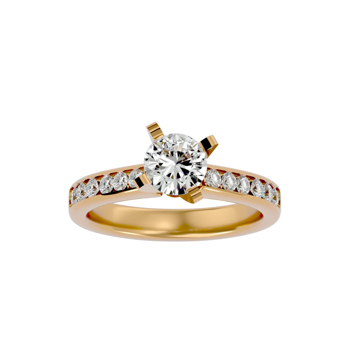 Adrienne Round Solitaire Ring