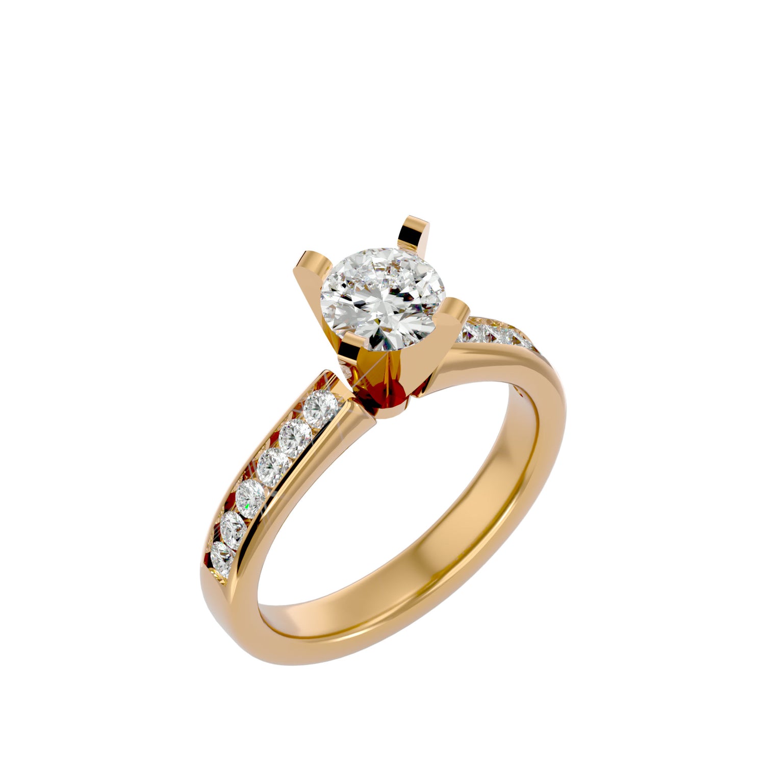 Adrienne Round Solitaire Ring