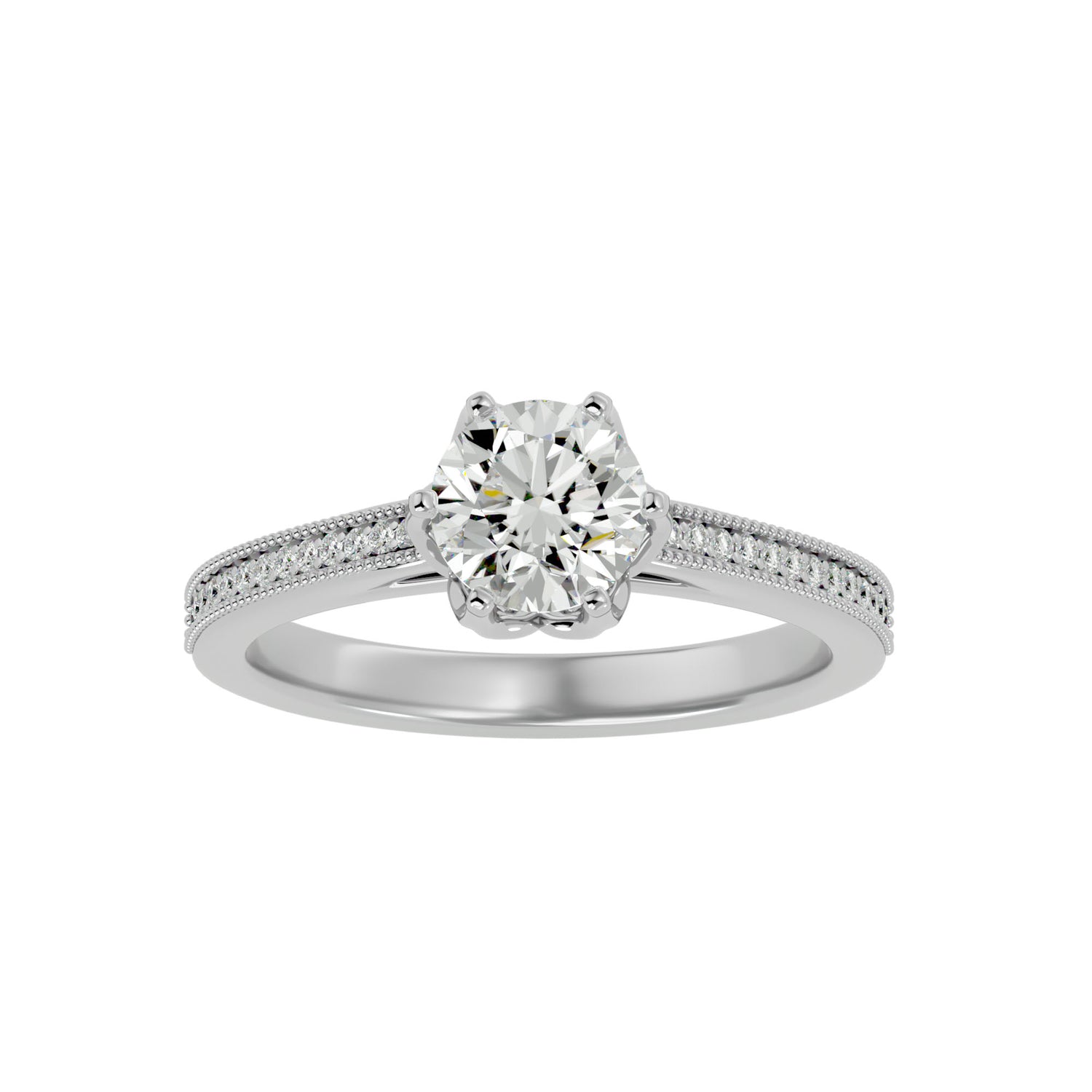 Heavenly Round Solitaire Ring