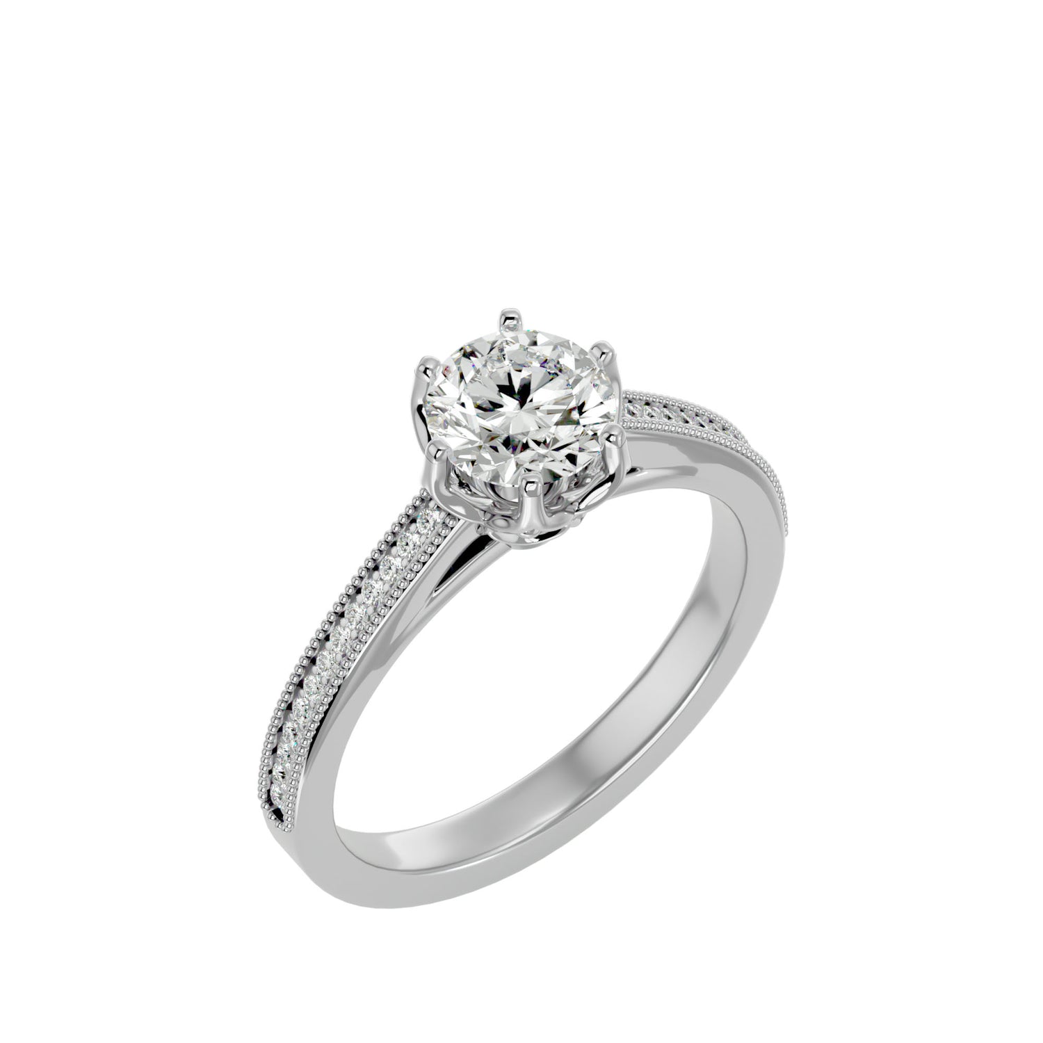 Heavenly Round Solitaire Ring