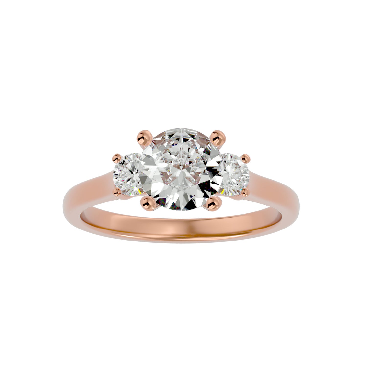 Tinley Round Three Stone Ring