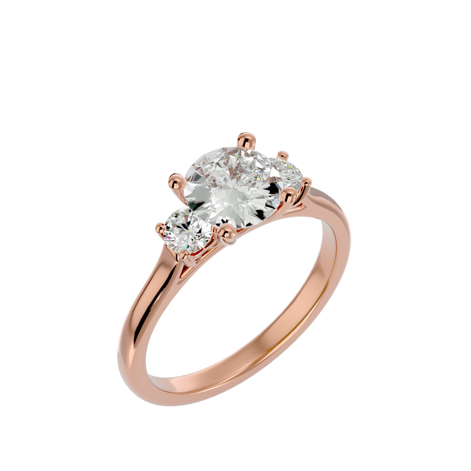 Tinley Round Three Stone Ring