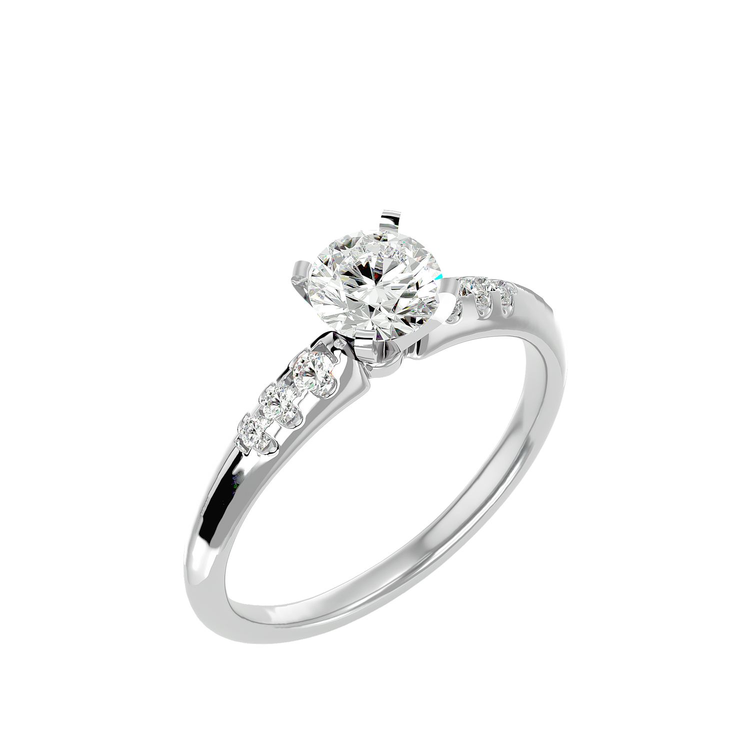 Valery Round Solitaire Ring