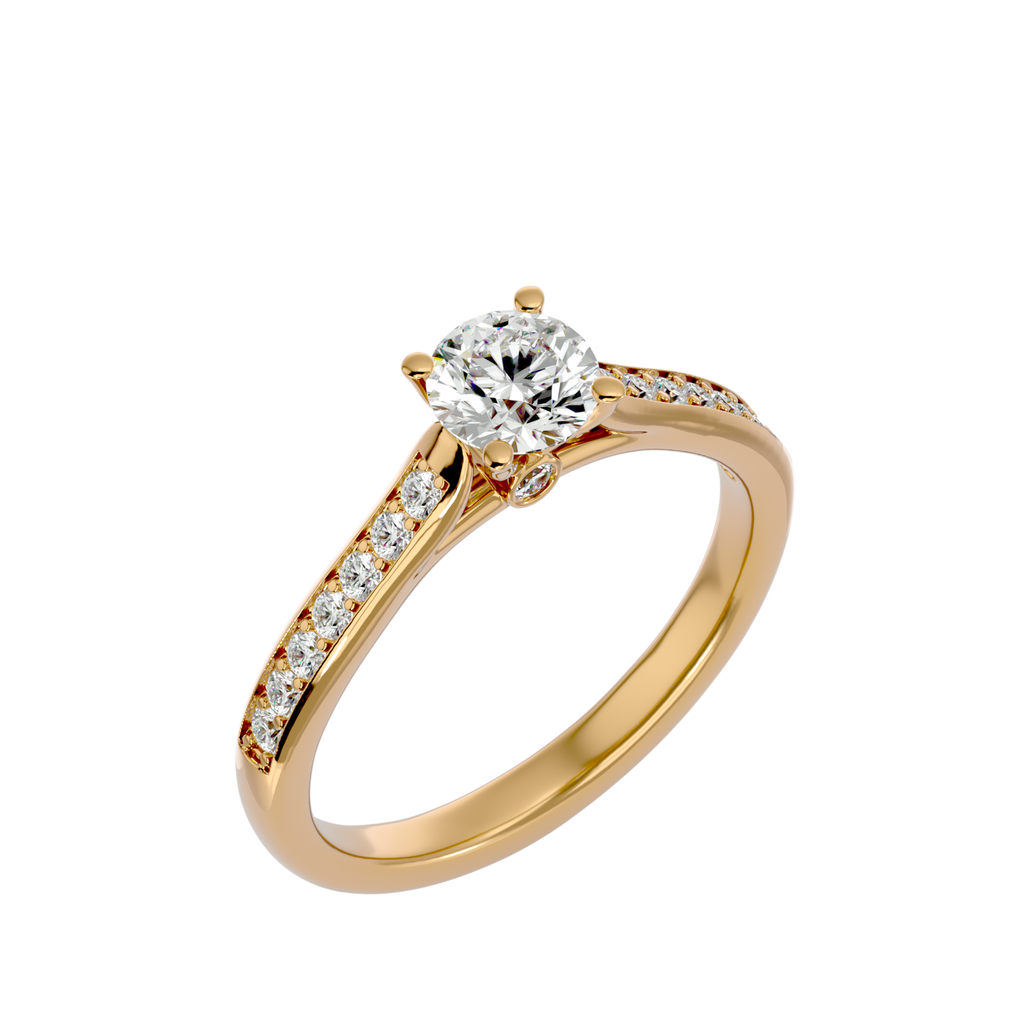 Milan Round Solitaire Ring