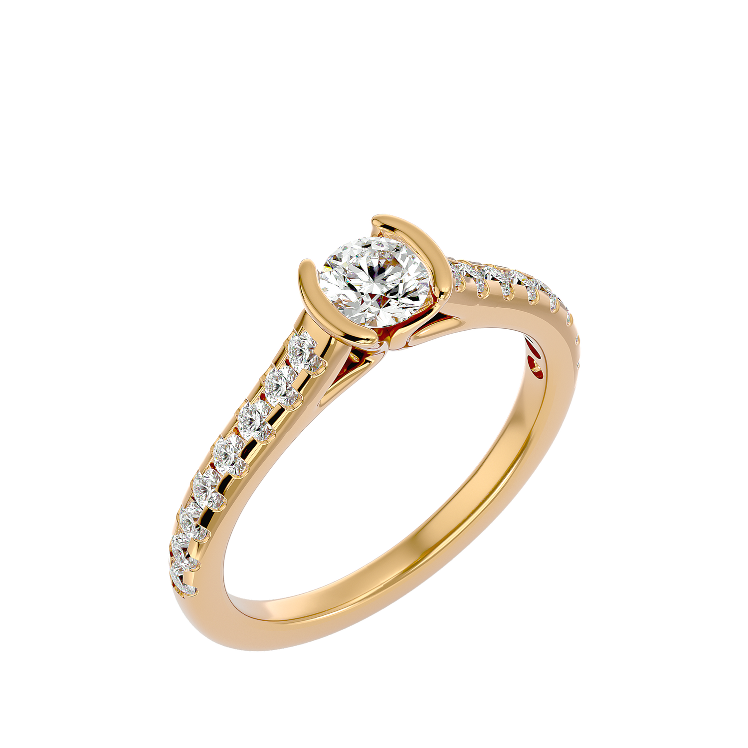 Nala Round Solitaire Ring