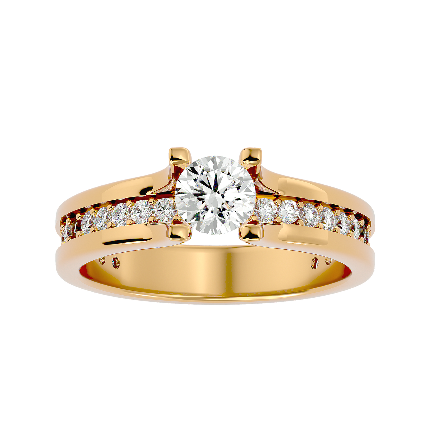 Elina Round Solitaire Ring