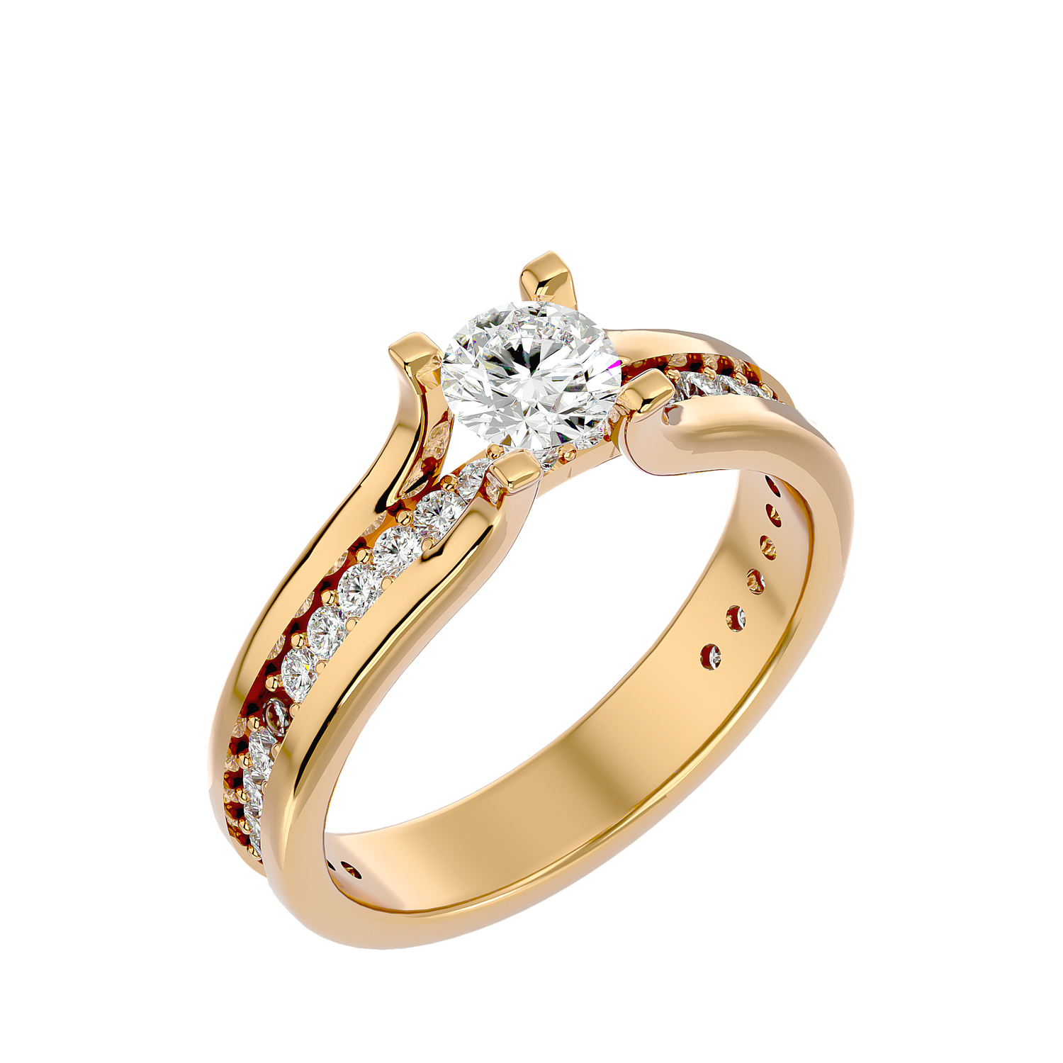 Elina Round Solitaire Ring