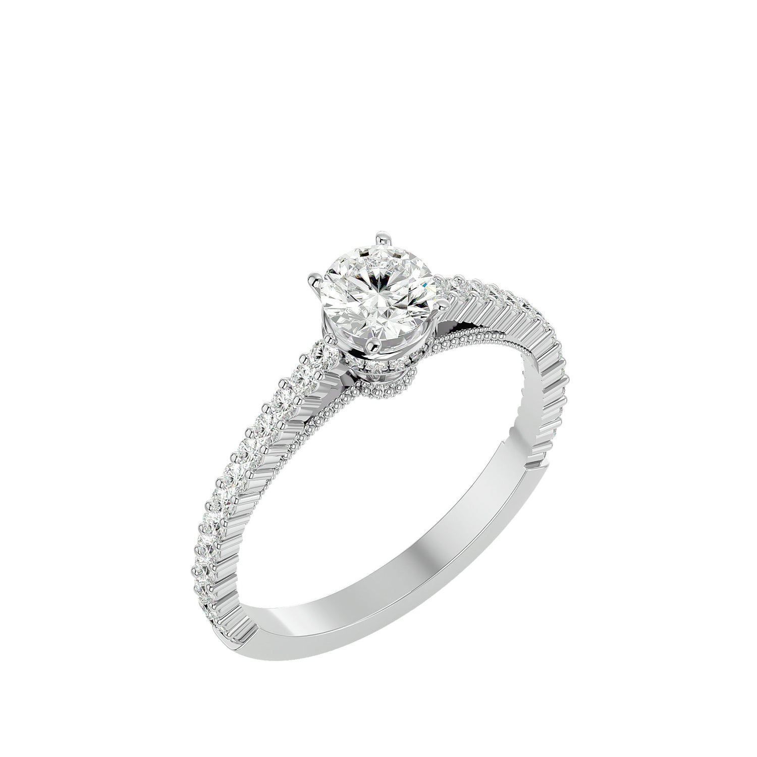 Avah Round Solitaire Ring
