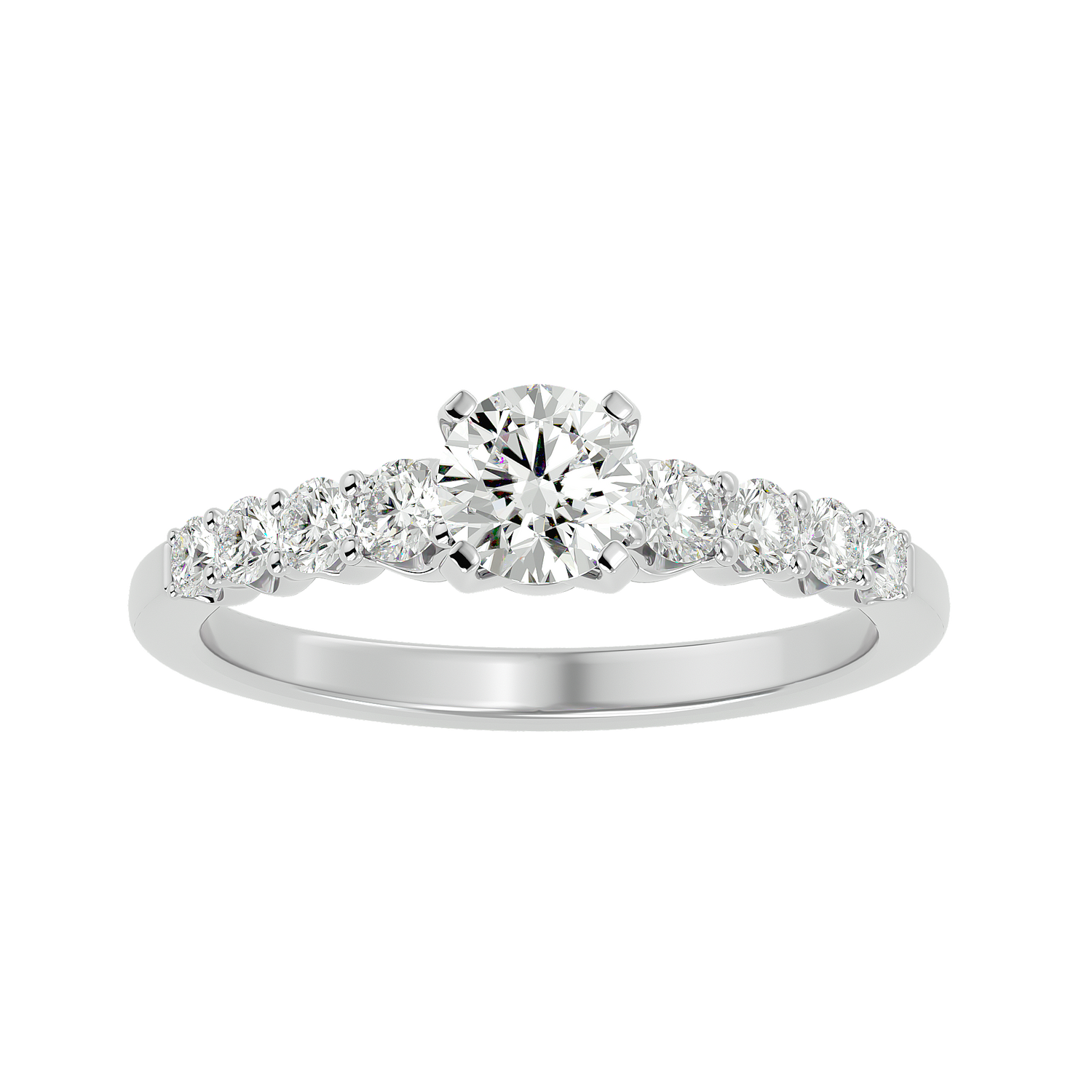 April Round Solitaire Ring