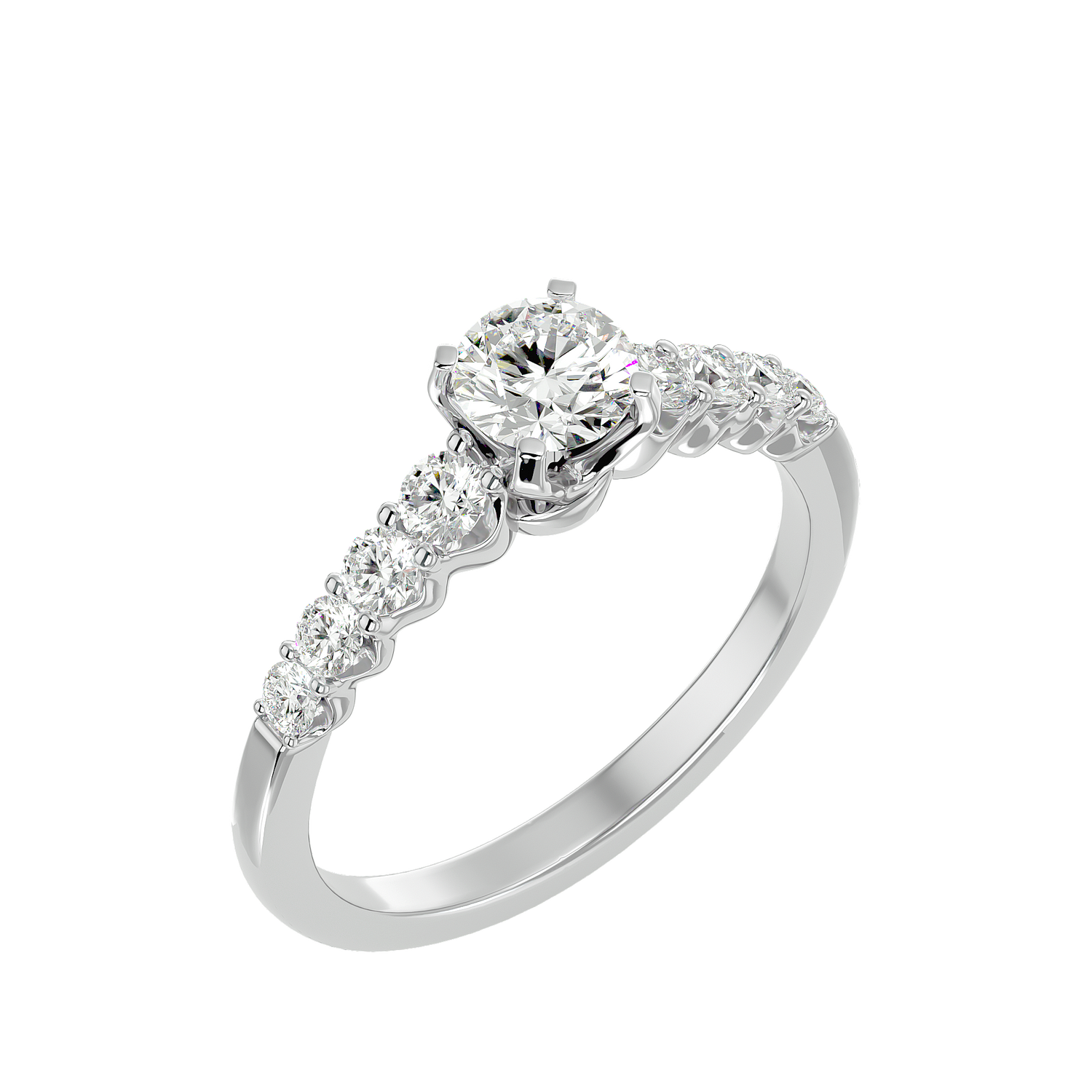 April Round Solitaire Ring