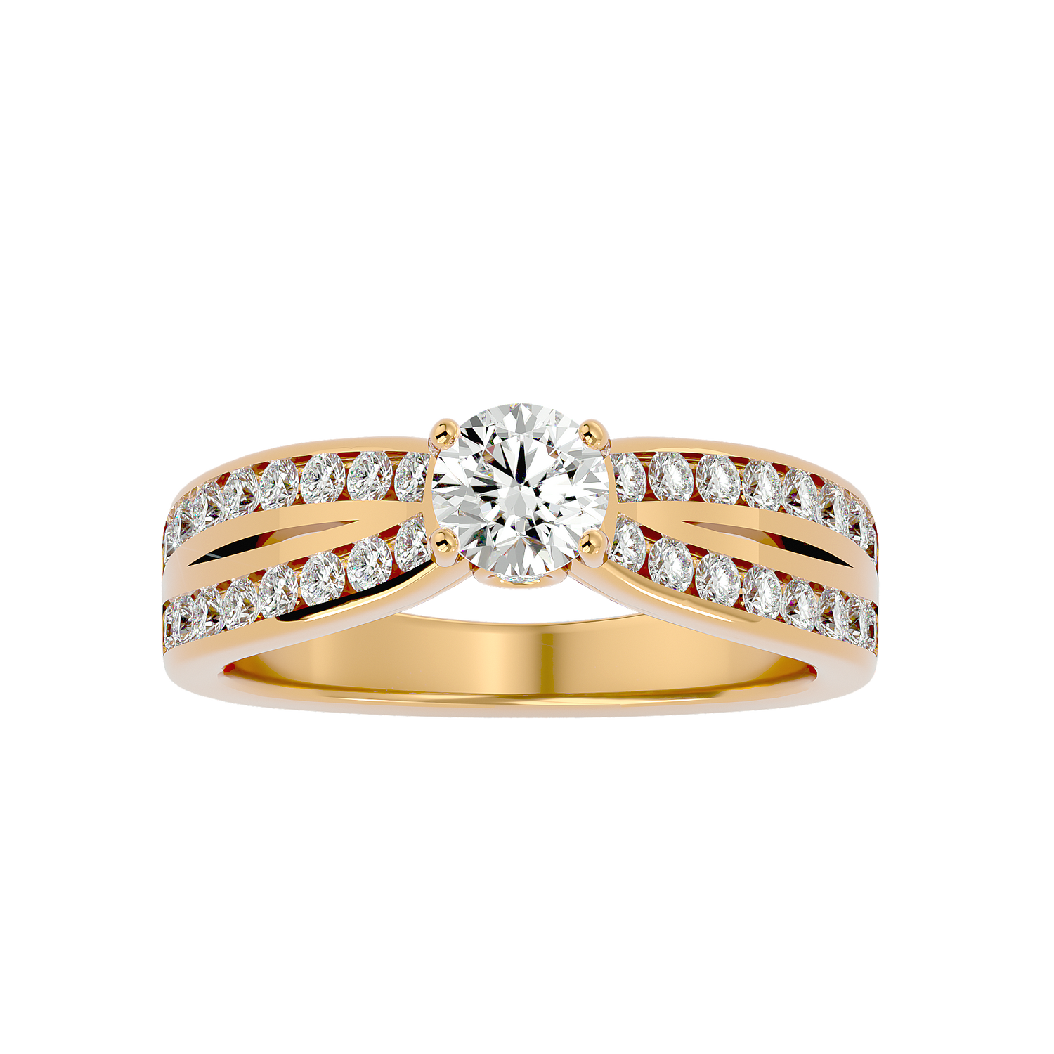 Cataleya Round Solitaire Ring