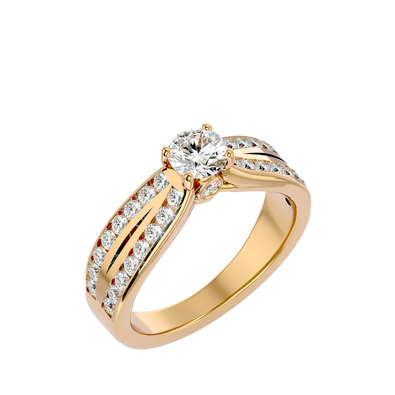 Cataleya Round Solitaire Ring