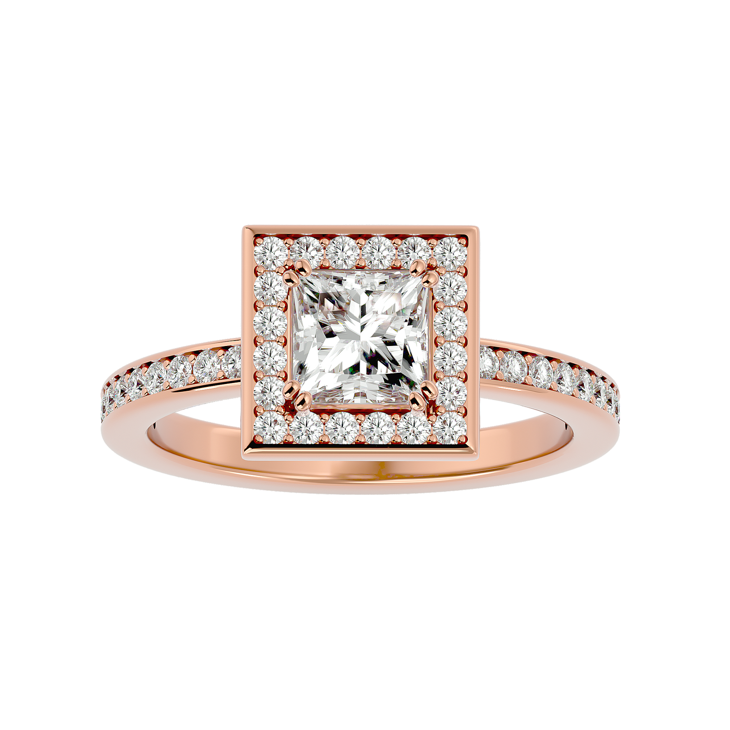 Evangeline Diamond Halo Ring