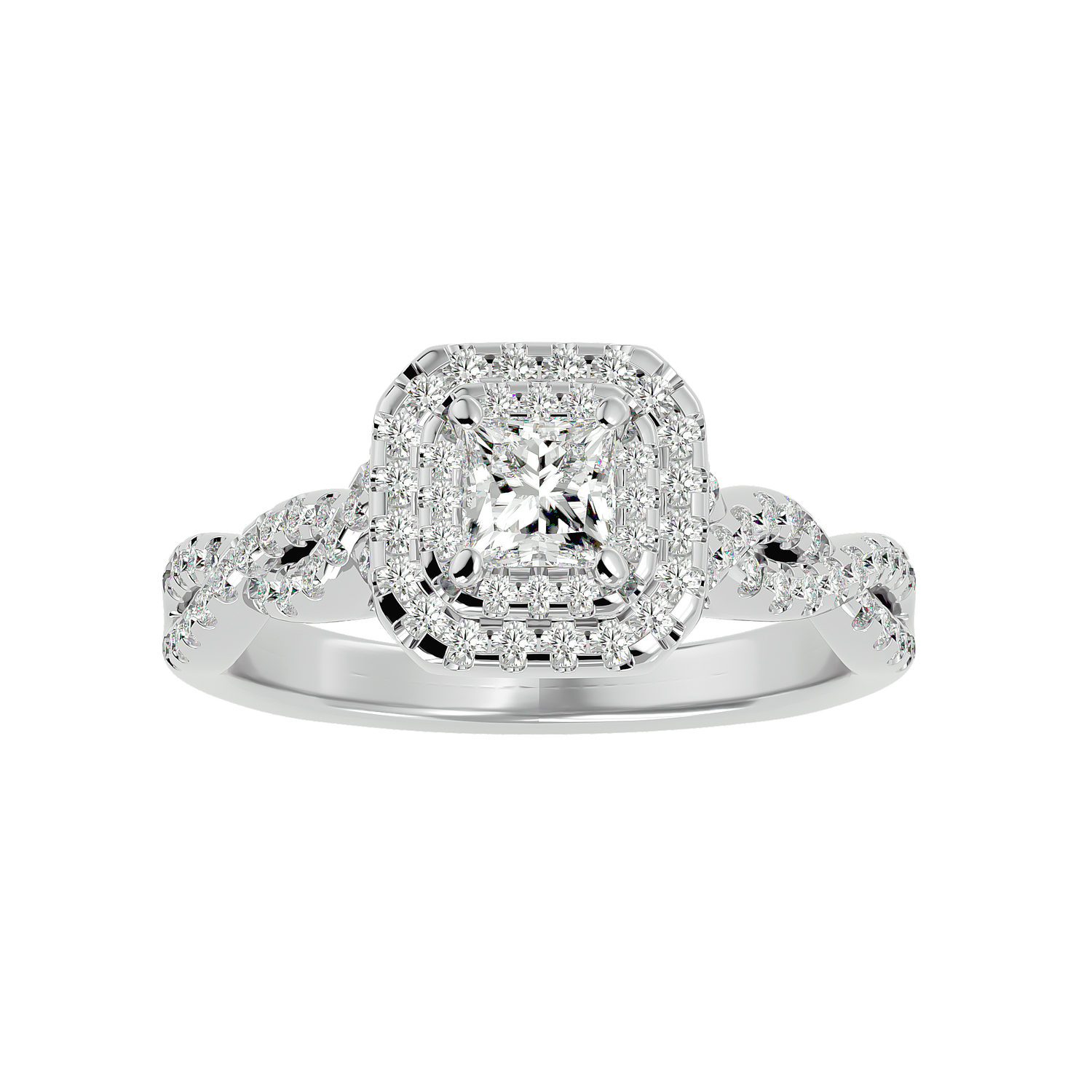 Giovanna Diamond Halo Ring