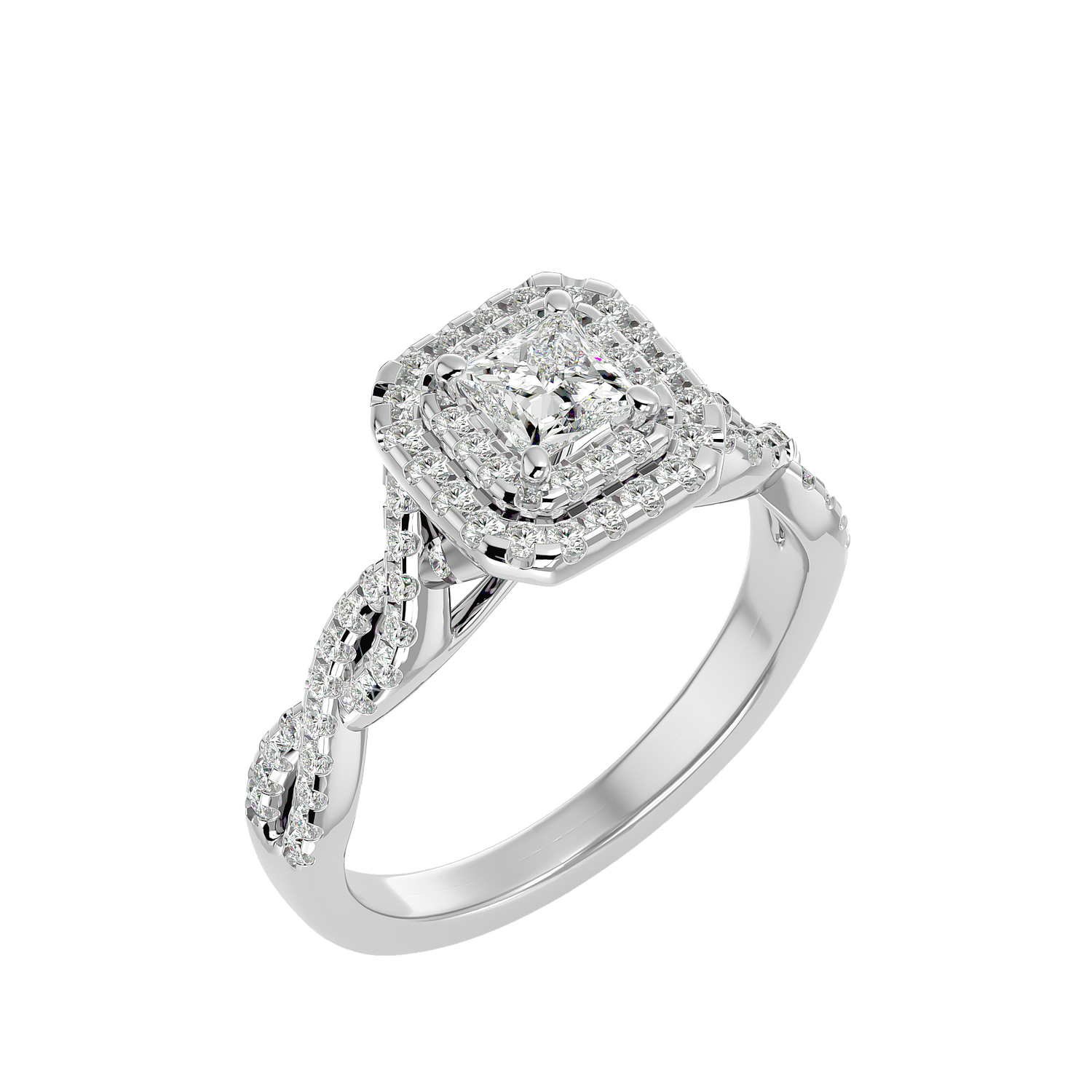Giovanna Diamond Halo Ring