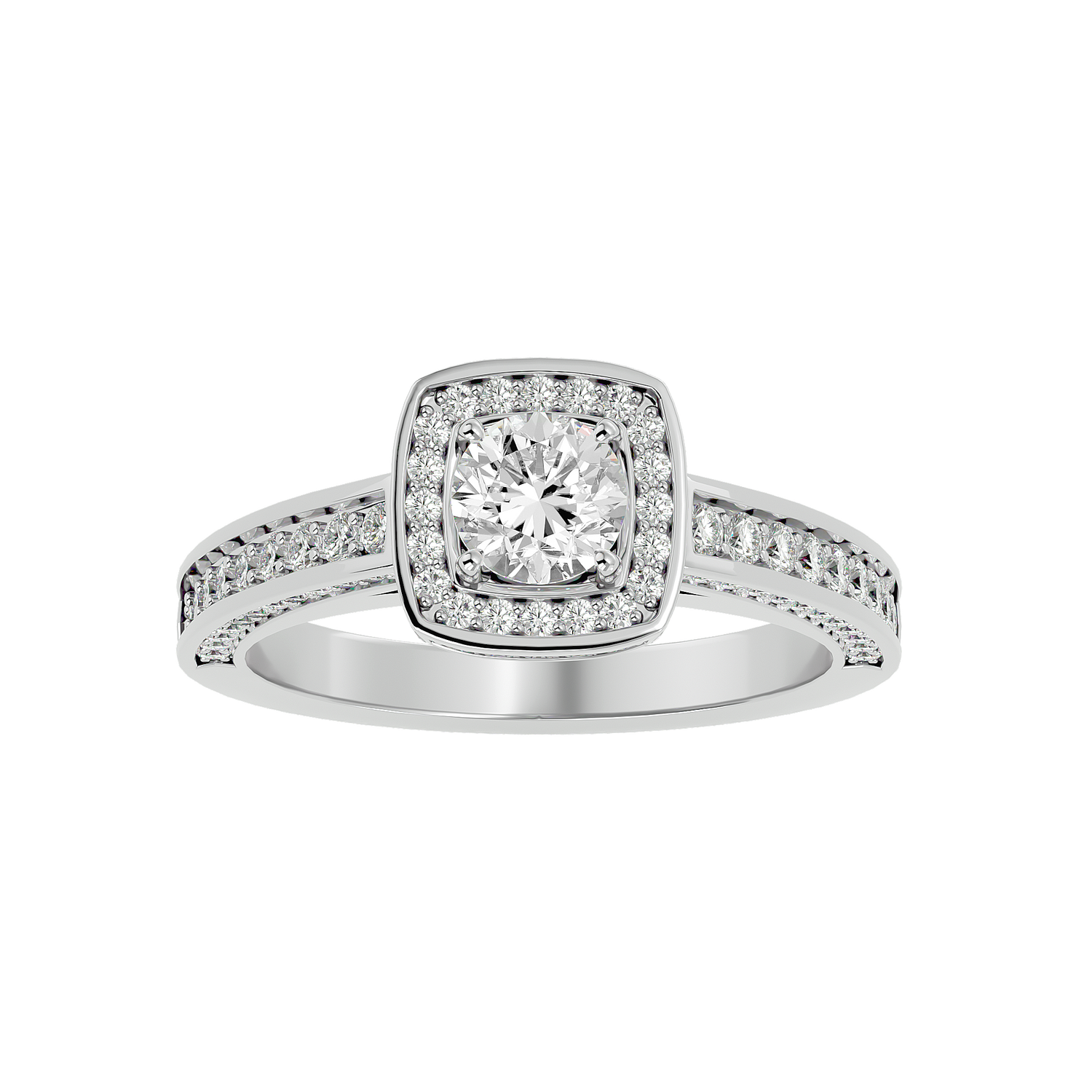 Octavia Diamond Halo Ring