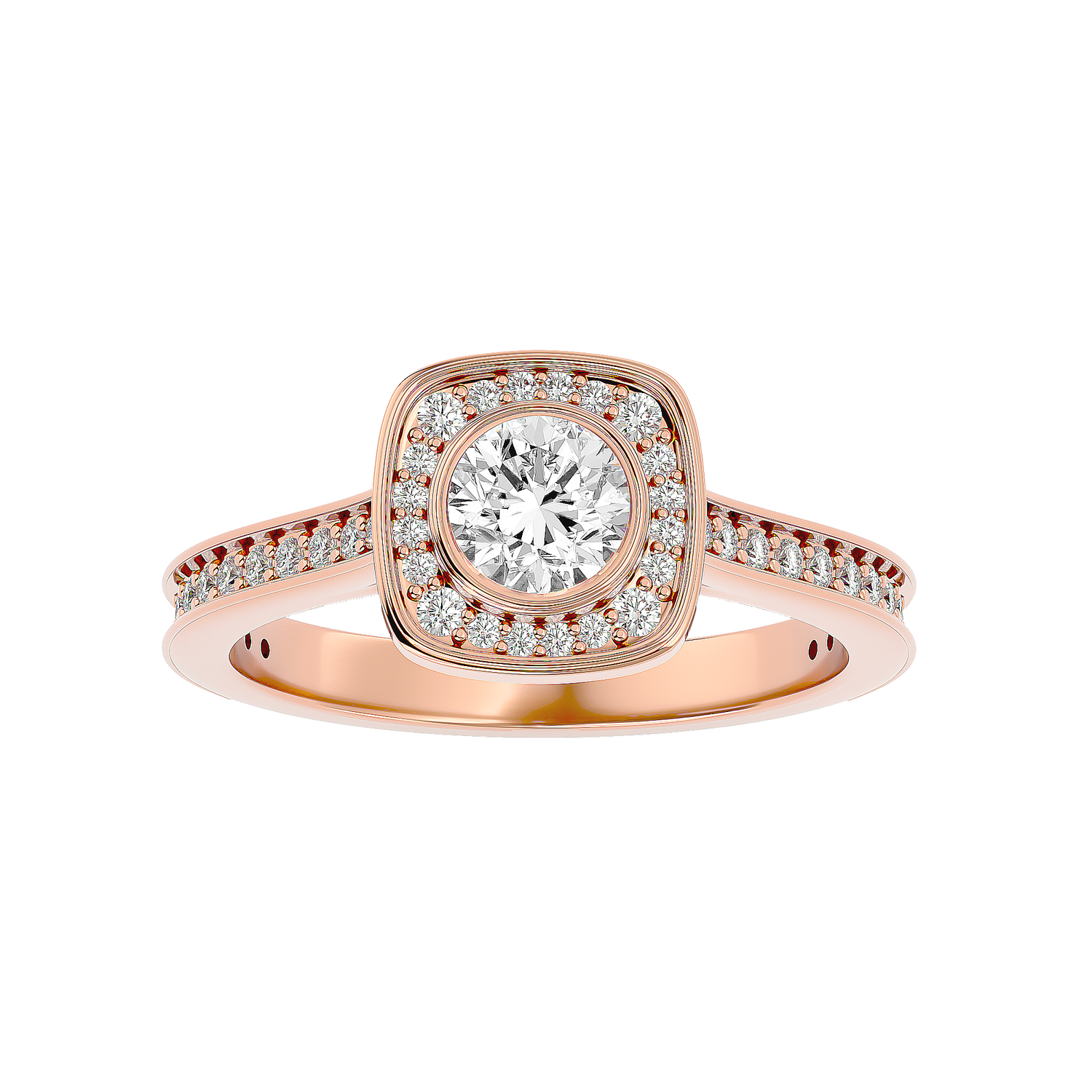 Violetta Diamond Halo Ring