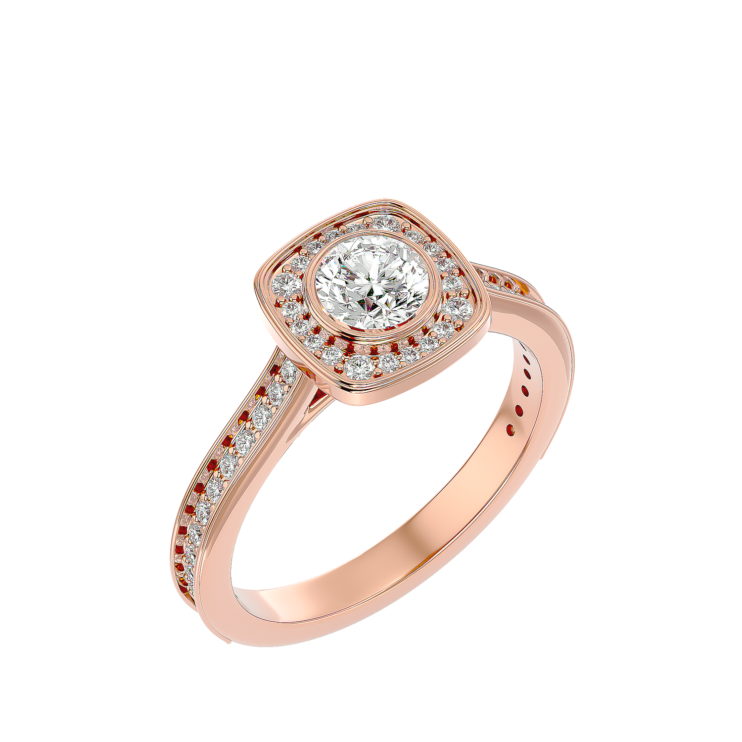 Violetta Diamond Halo Ring