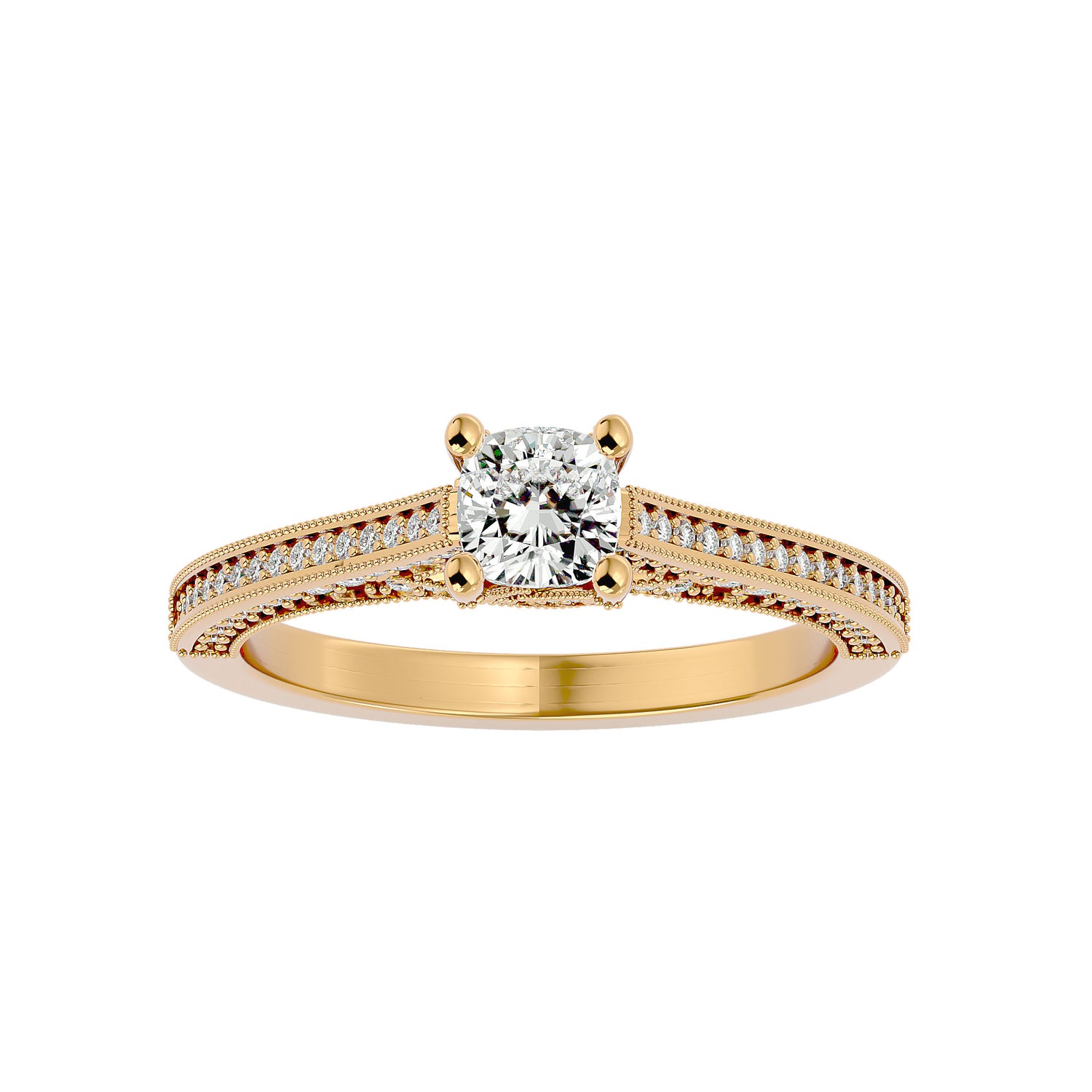Emely Cushion Solitaire Ring