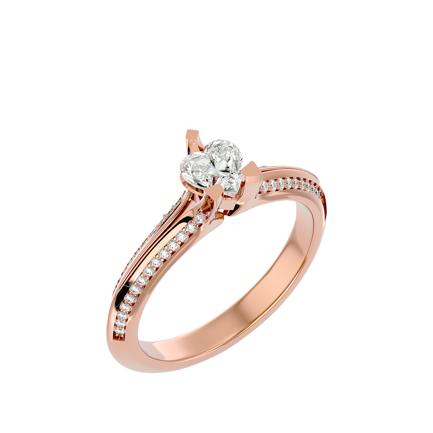 Liana Heart Solitaire Ring