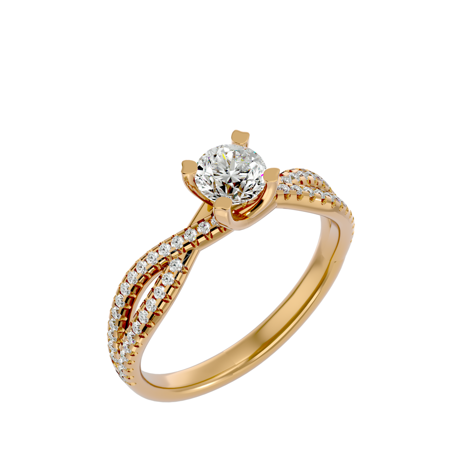 Cadence Round Solitaire Ring