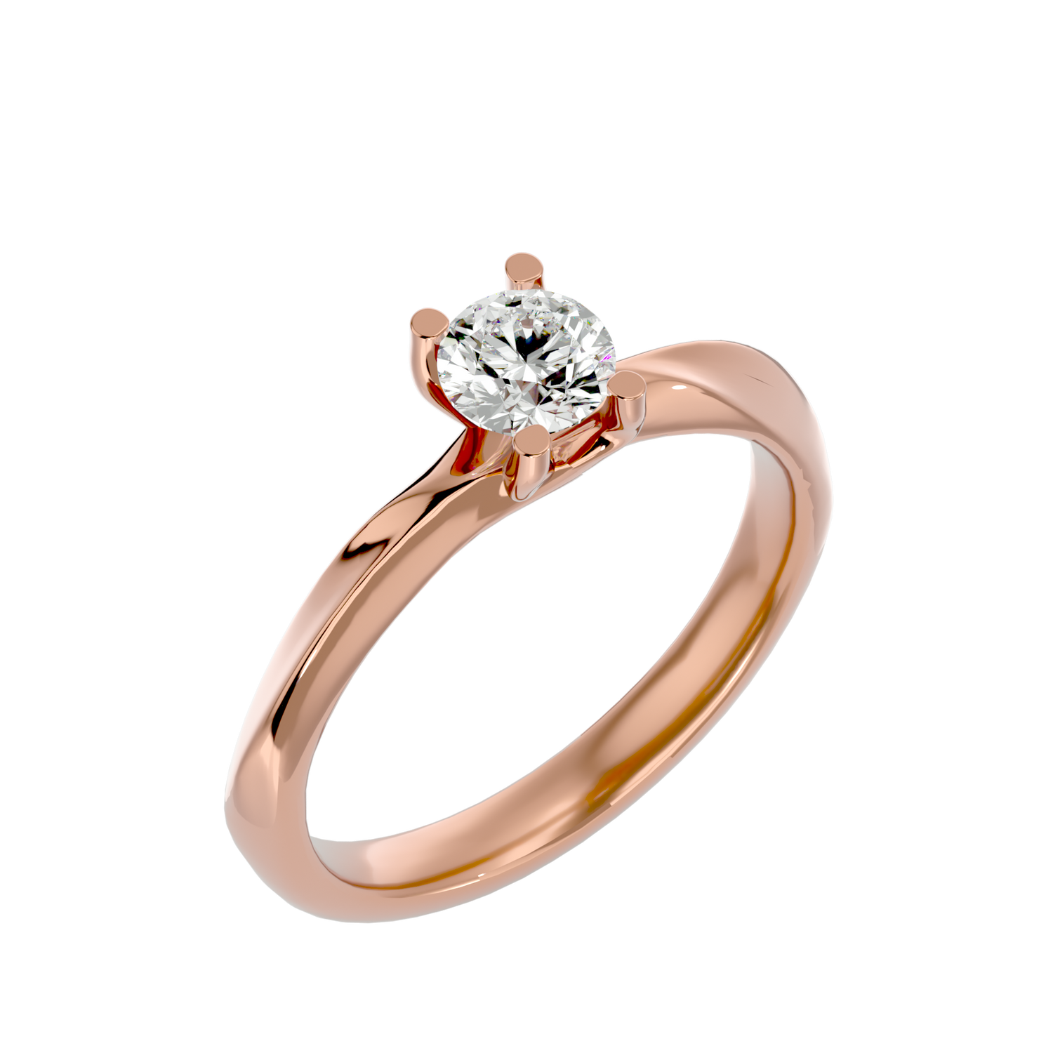 Sunny Round Solitaire Ring