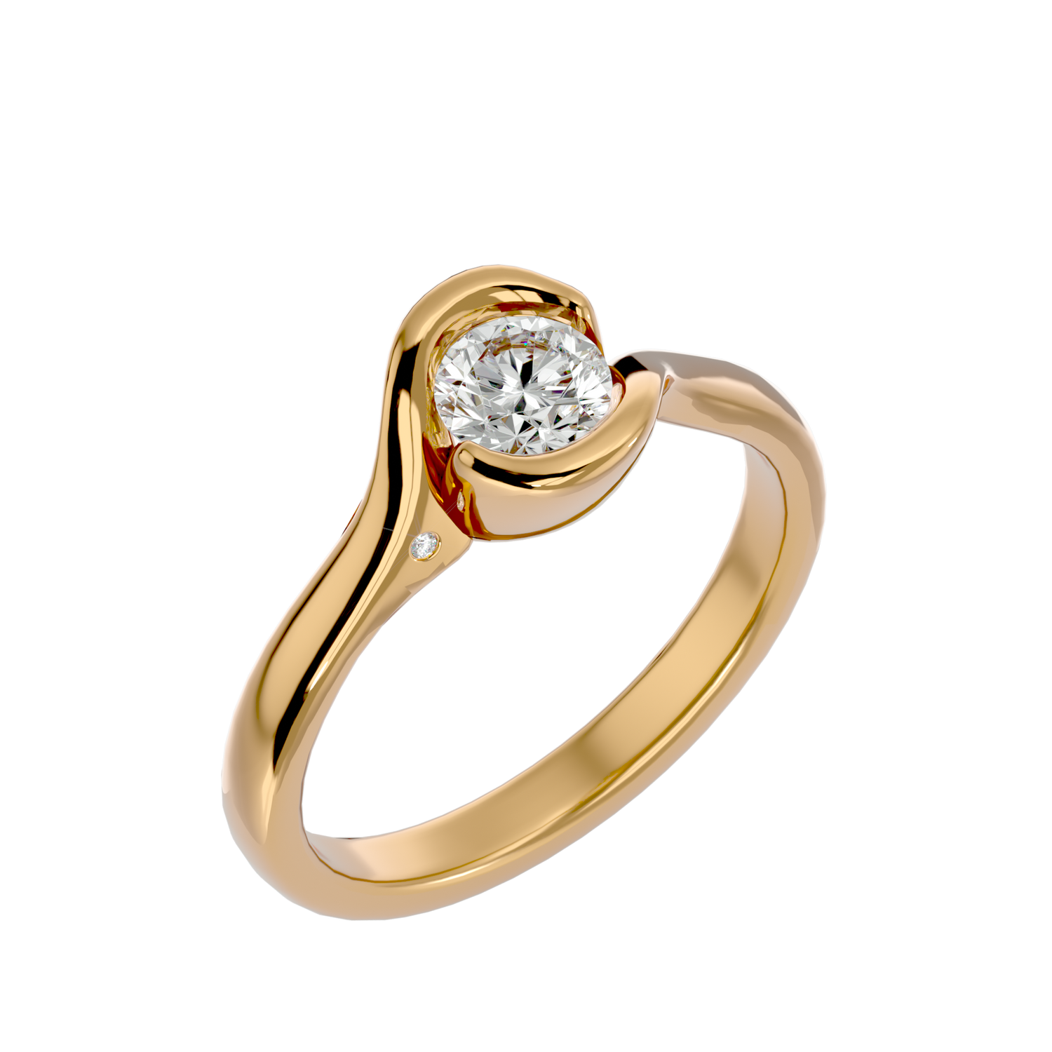 Zhavia Round Solitaire Ring